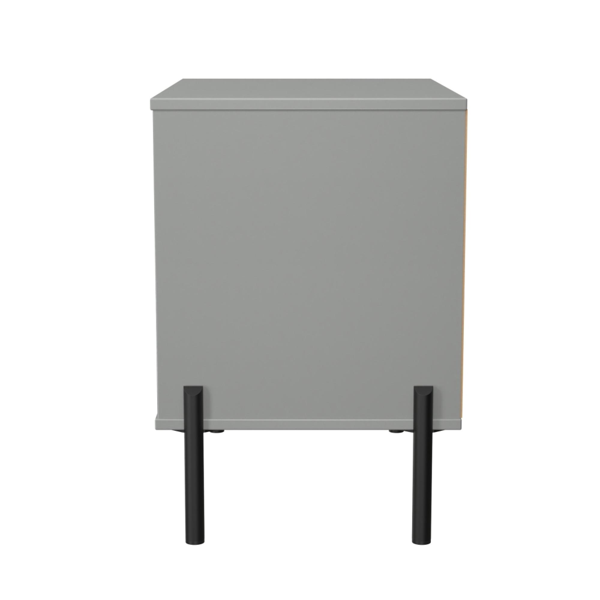 Leona Bedside Cabinet - 2 Drawer - Midi - Dusk Grey