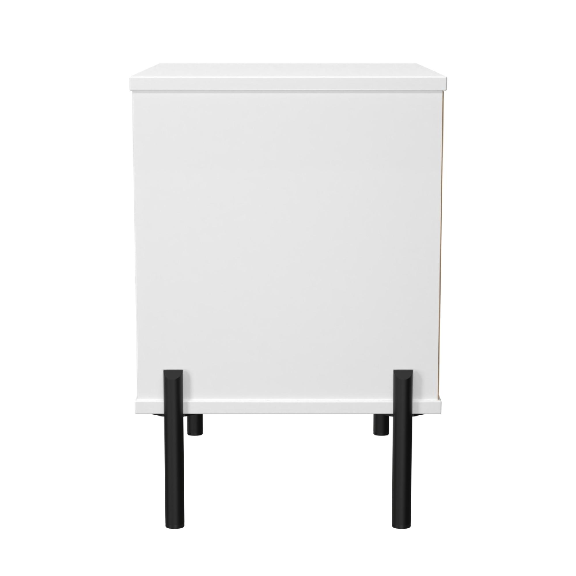 Leona Bedside Cabinet - 2 Drawer - White Matt