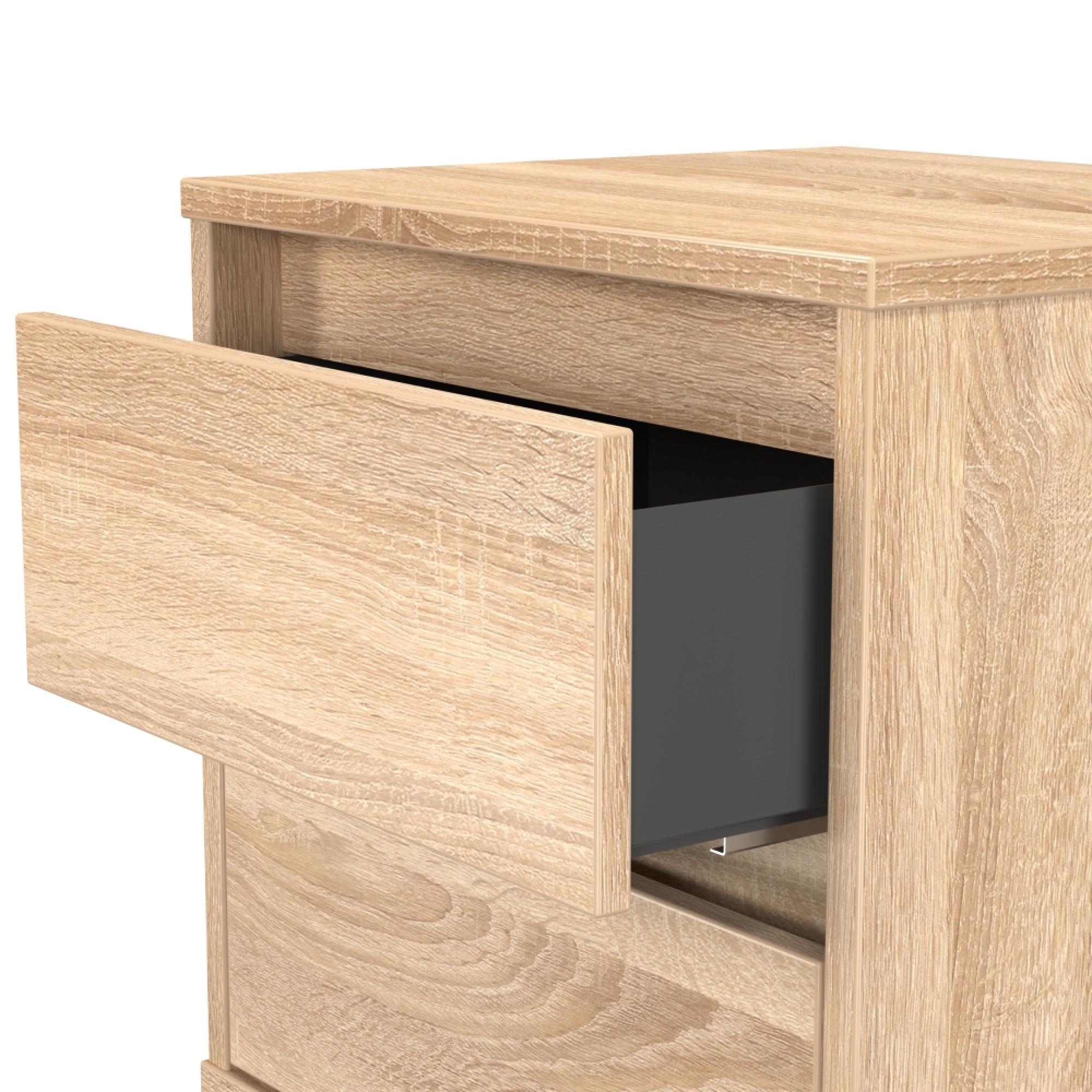 Leona Bedside Cabinet - 2 Drawer - Bardolino Oak