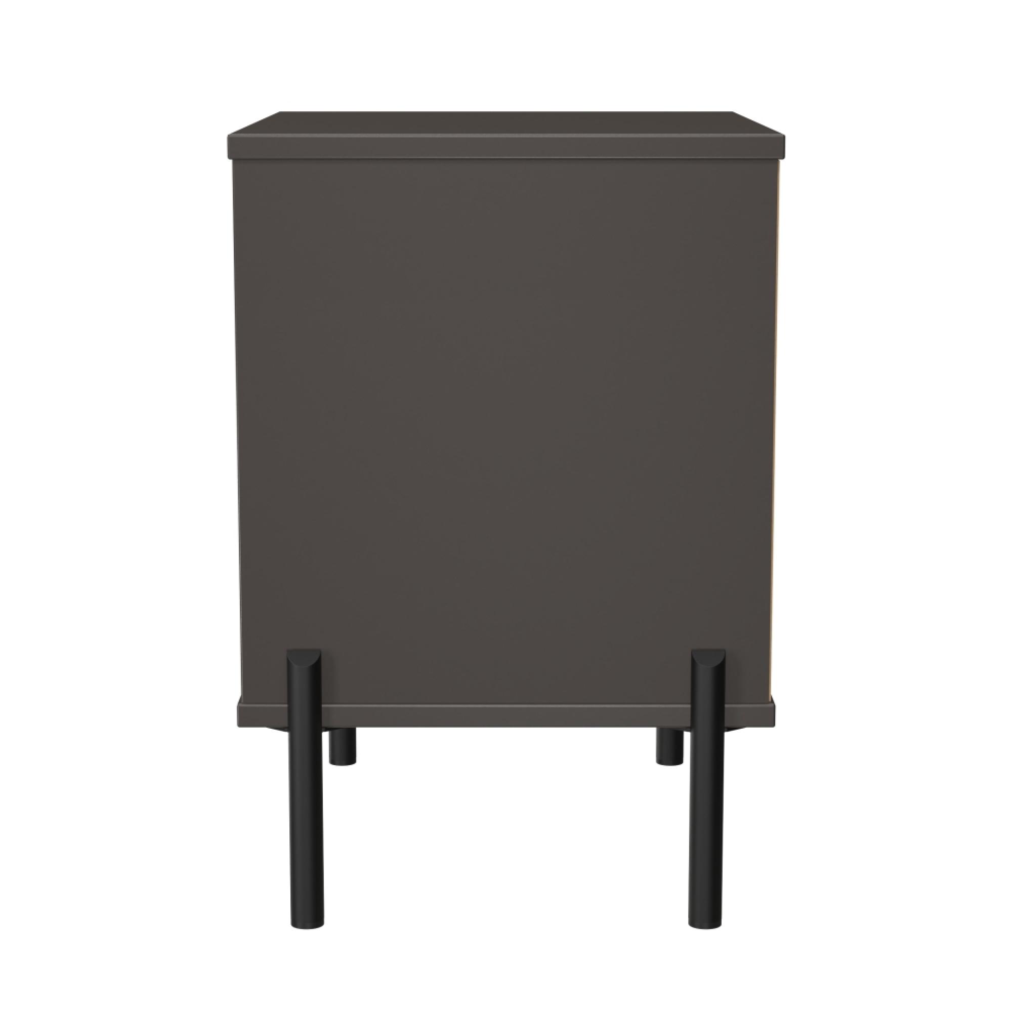 Leona Bedside Cabinet - 2 Drawer - Bardolino Oak and Graphite