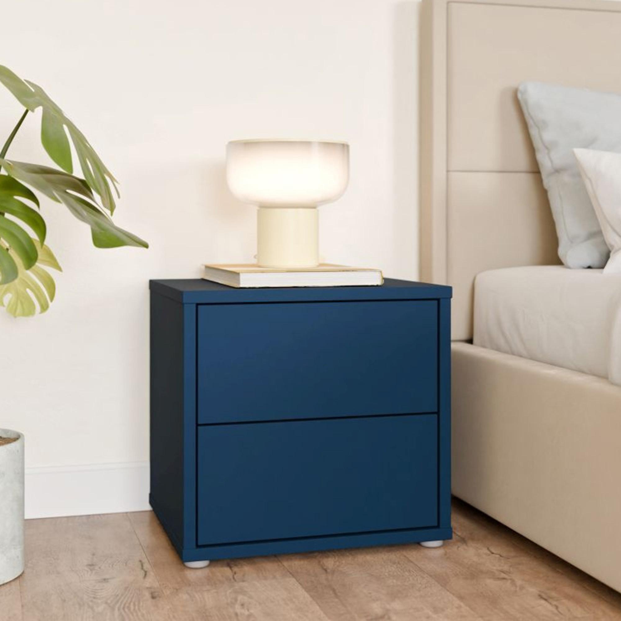 Alice Springs Bedside Cabinet - 2 Drawer - Low - Night Blue