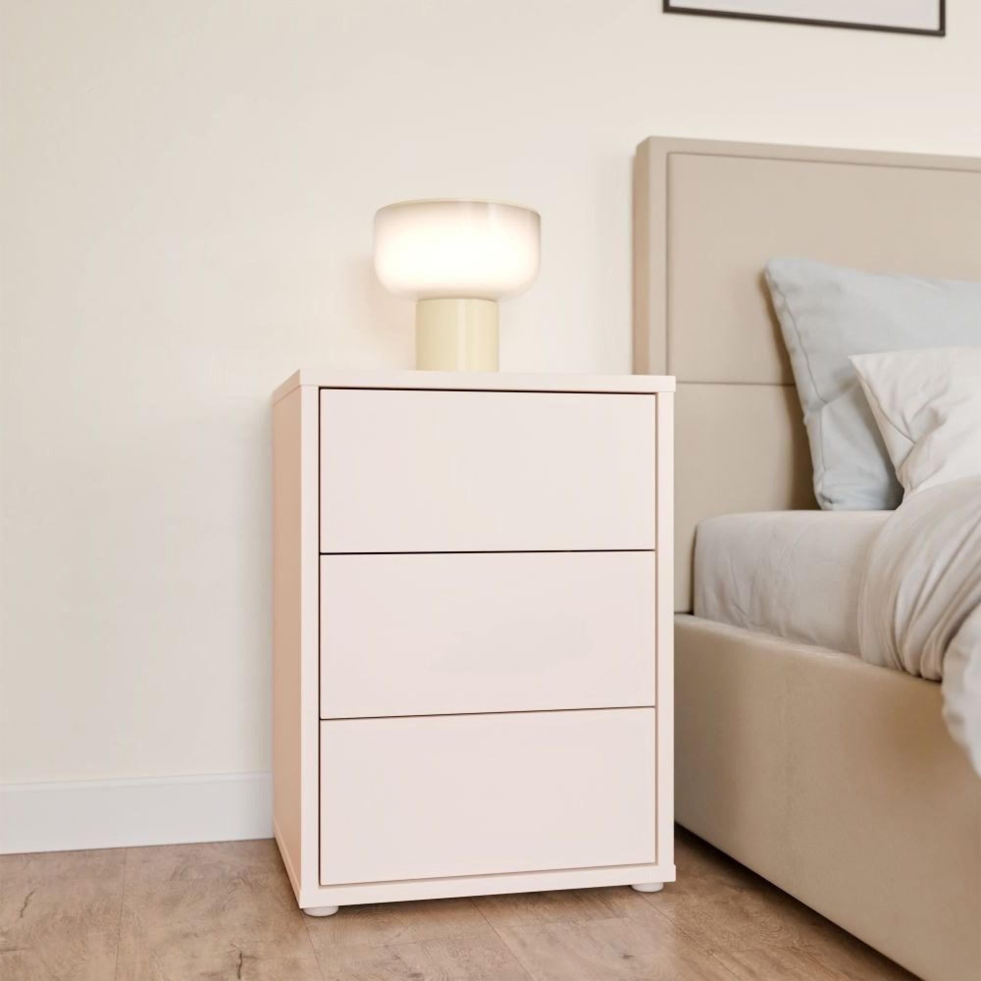 Alice Springs Bedside Cabinet - 3 Drawer - Sand