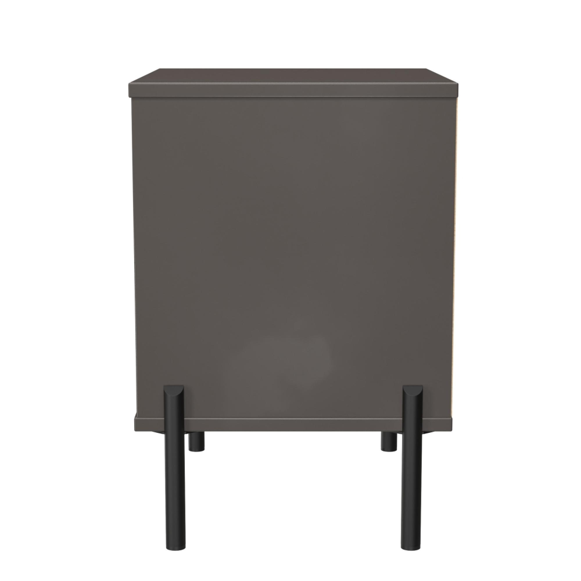 Leona Bedside Cabinet - 2 Drawer - Graphite