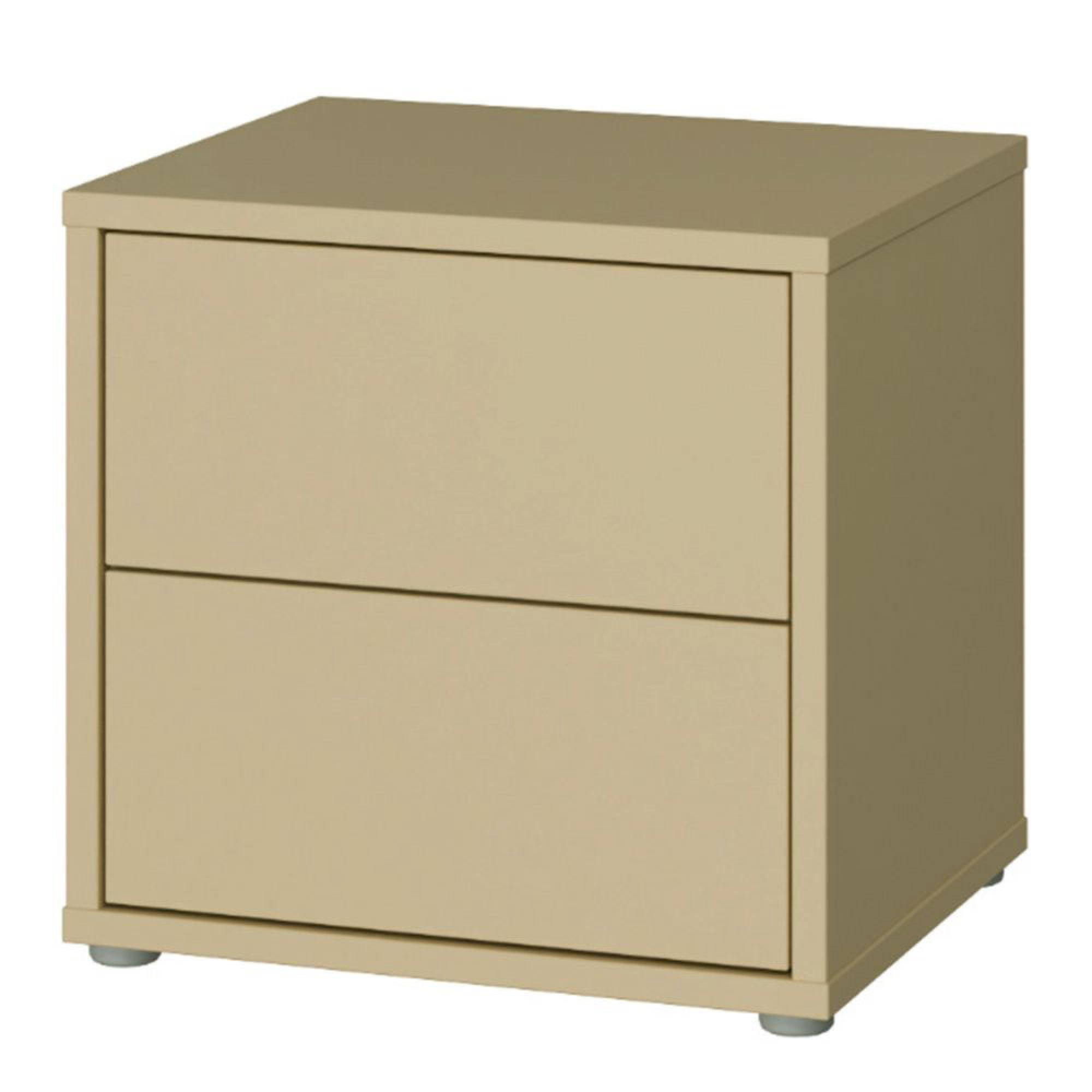 Alice Springs Bedside Cabinet - 2 Drawer - Low - Butter Yellow
