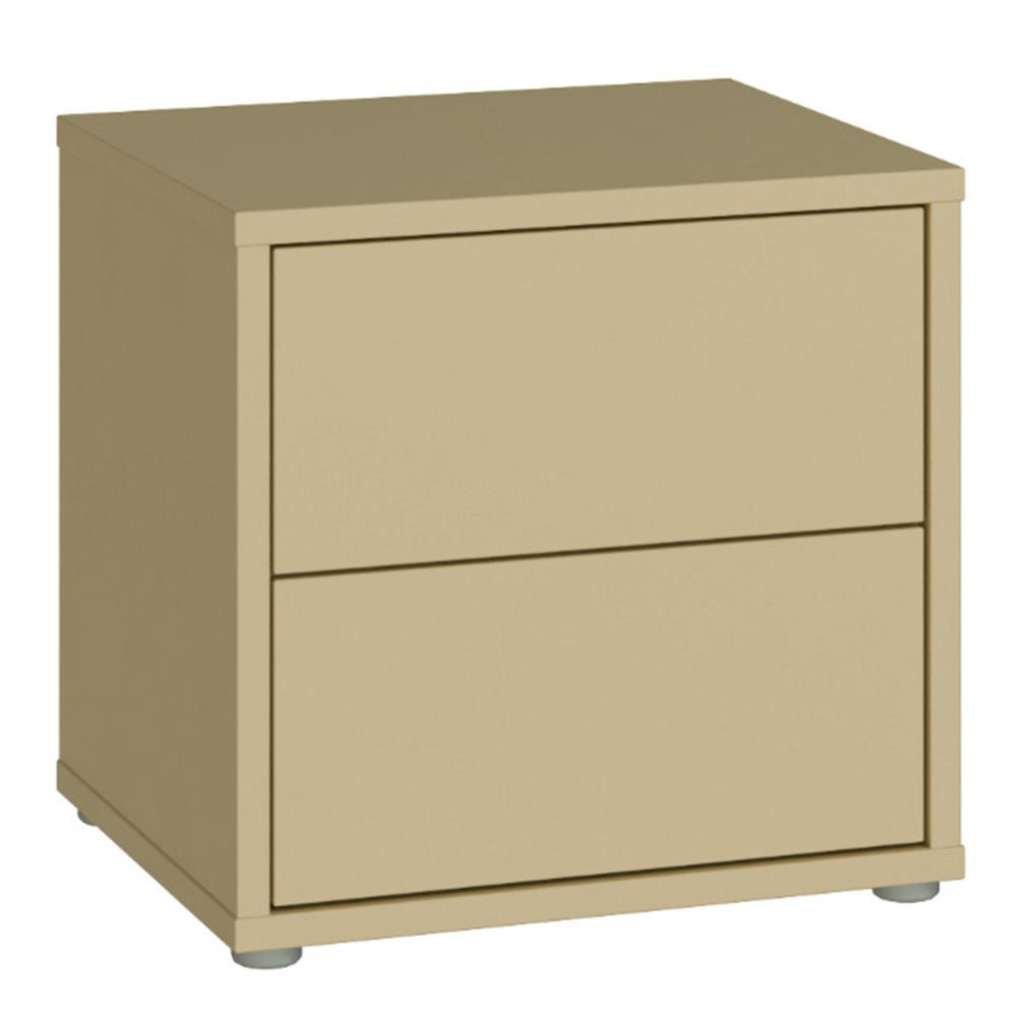 Alice Springs Bedside Cabinet - 2 Drawer - Low - Butter Yellow