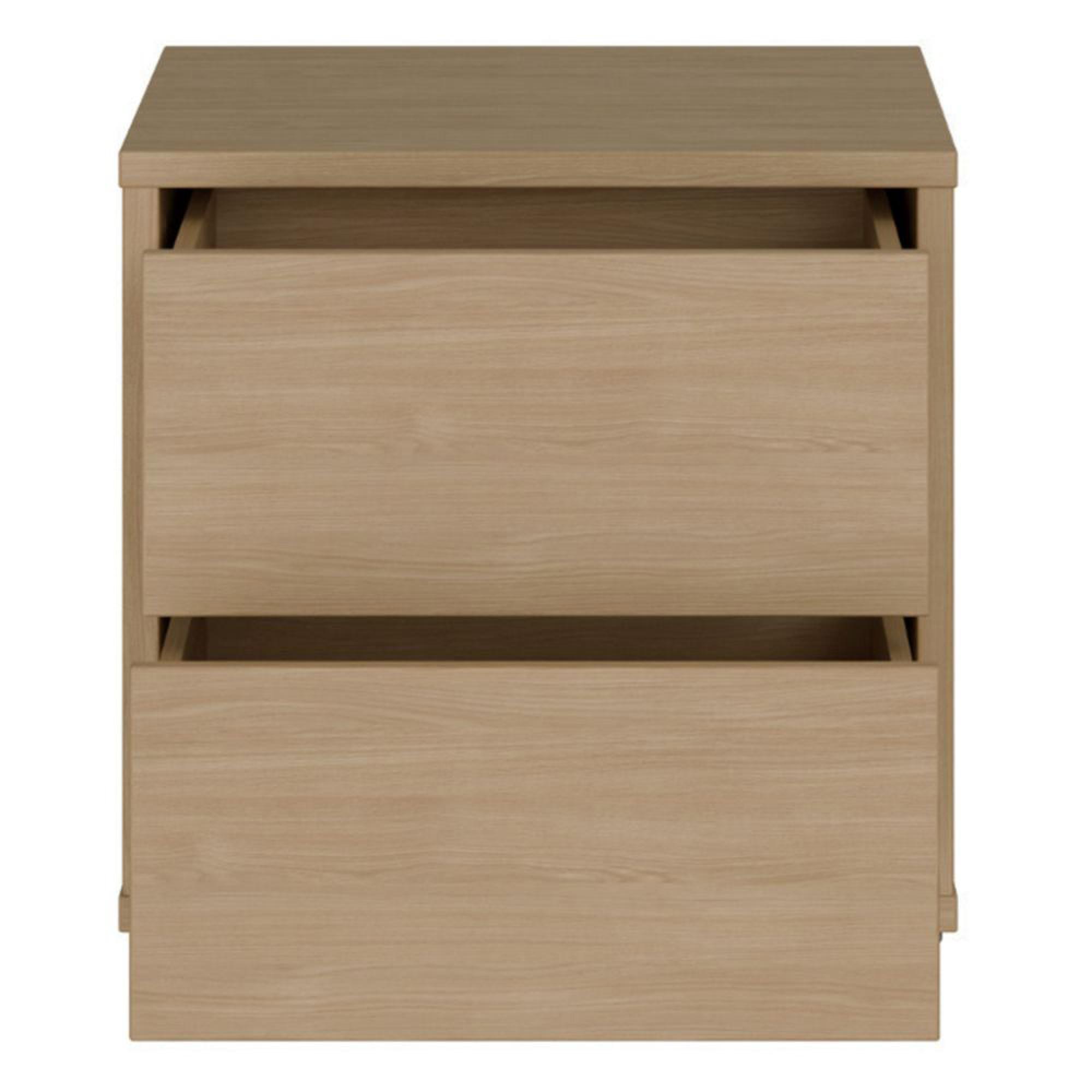 Alice Springs Bedside Cabinet - 2 Drawer - Low - Elegancia Oak