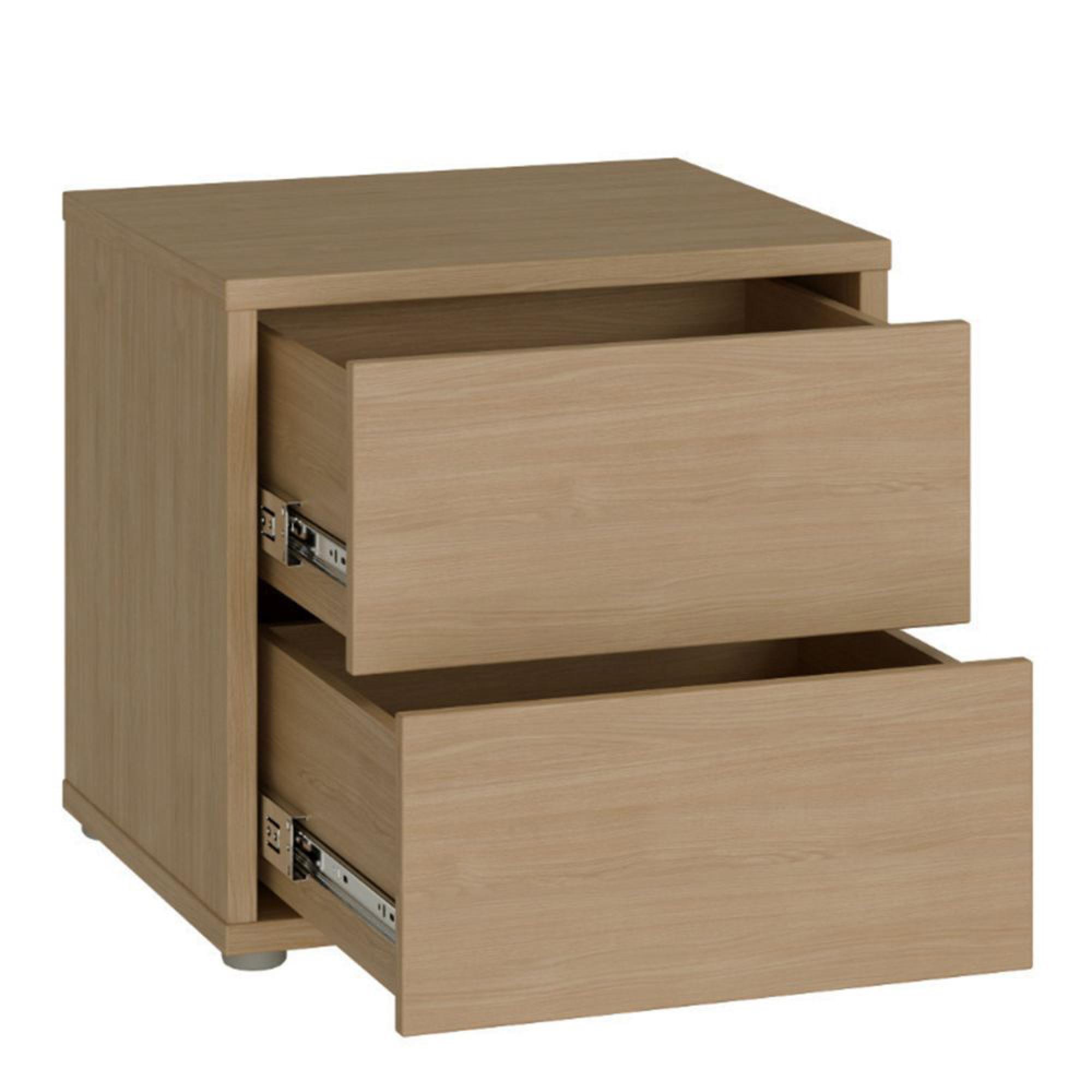 Alice Springs Bedside Cabinet - 2 Drawer - Low - Elegancia Oak