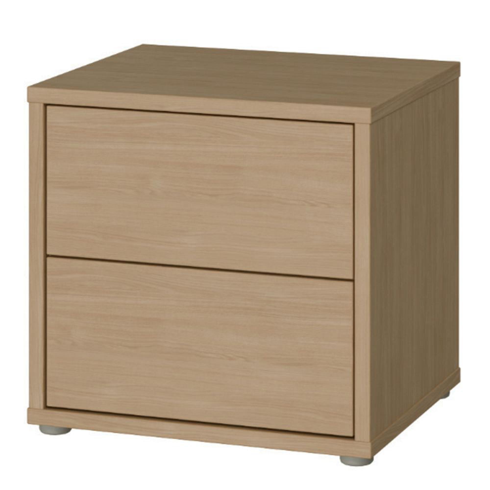 Alice Springs Bedside Cabinet - 2 Drawer - Low - Elegancia Oak