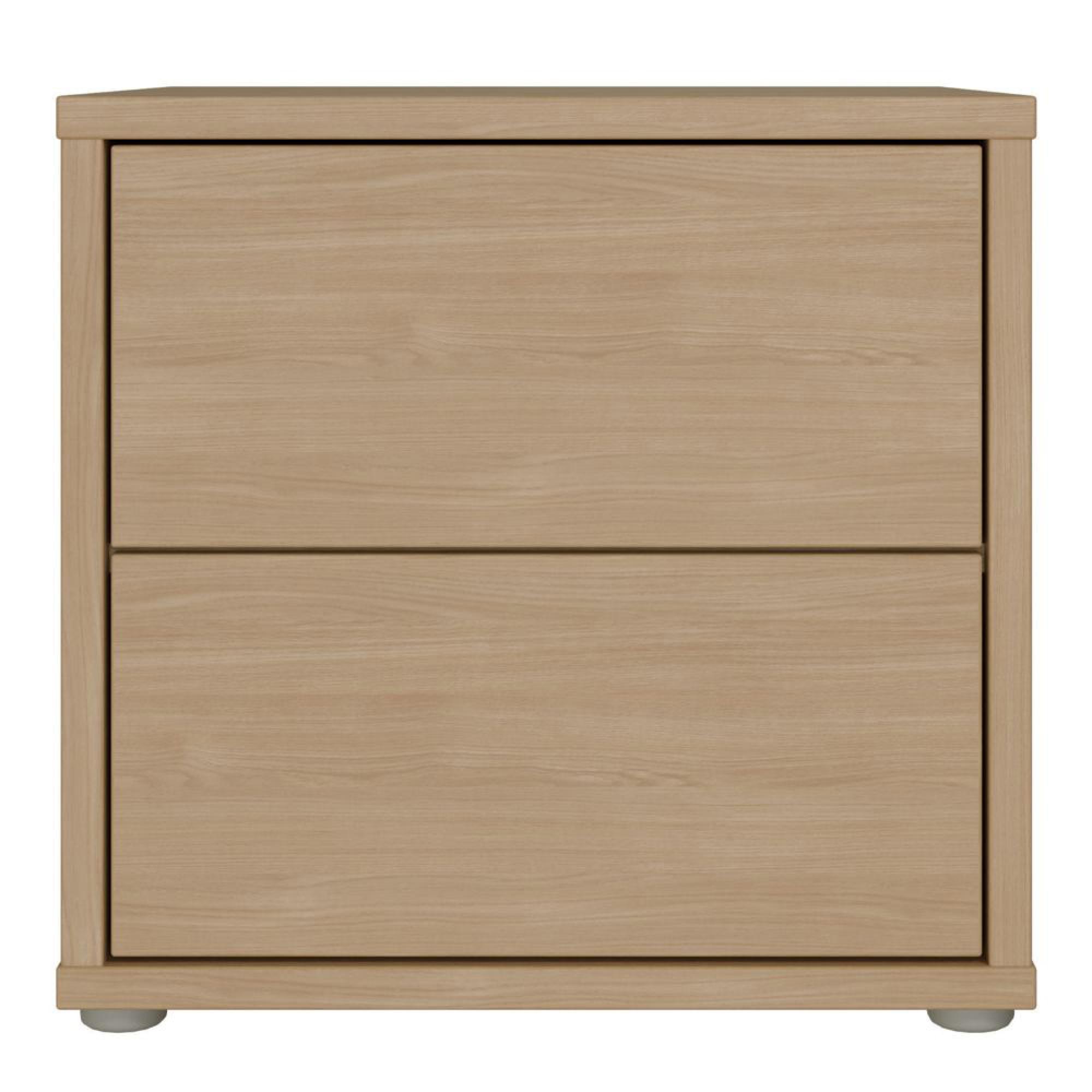 Alice Springs Bedside Cabinet - 2 Drawer - Low - Elegancia Oak
