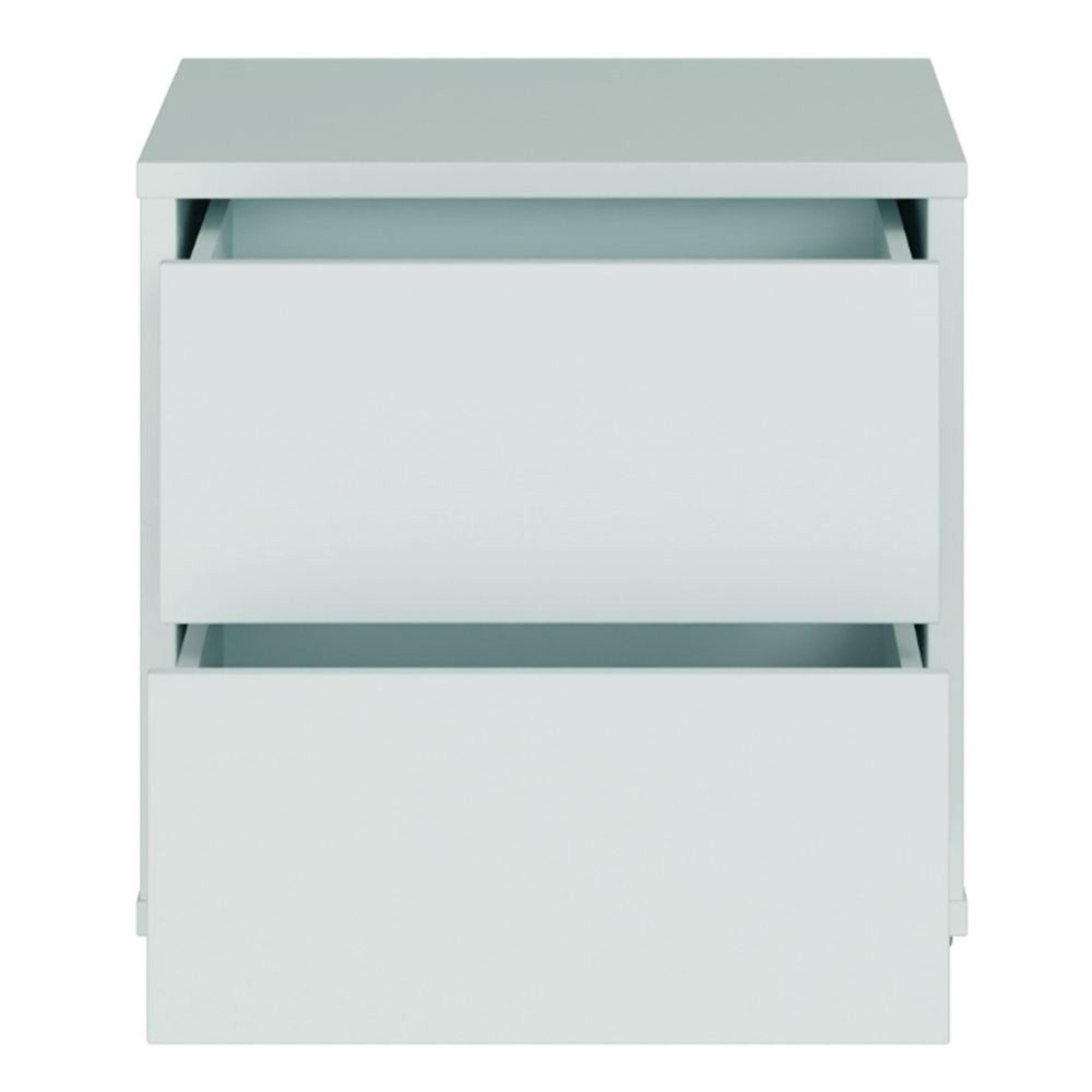 Alice Springs Bedside Cabinet - 2 Drawer - Low - Light Grey
