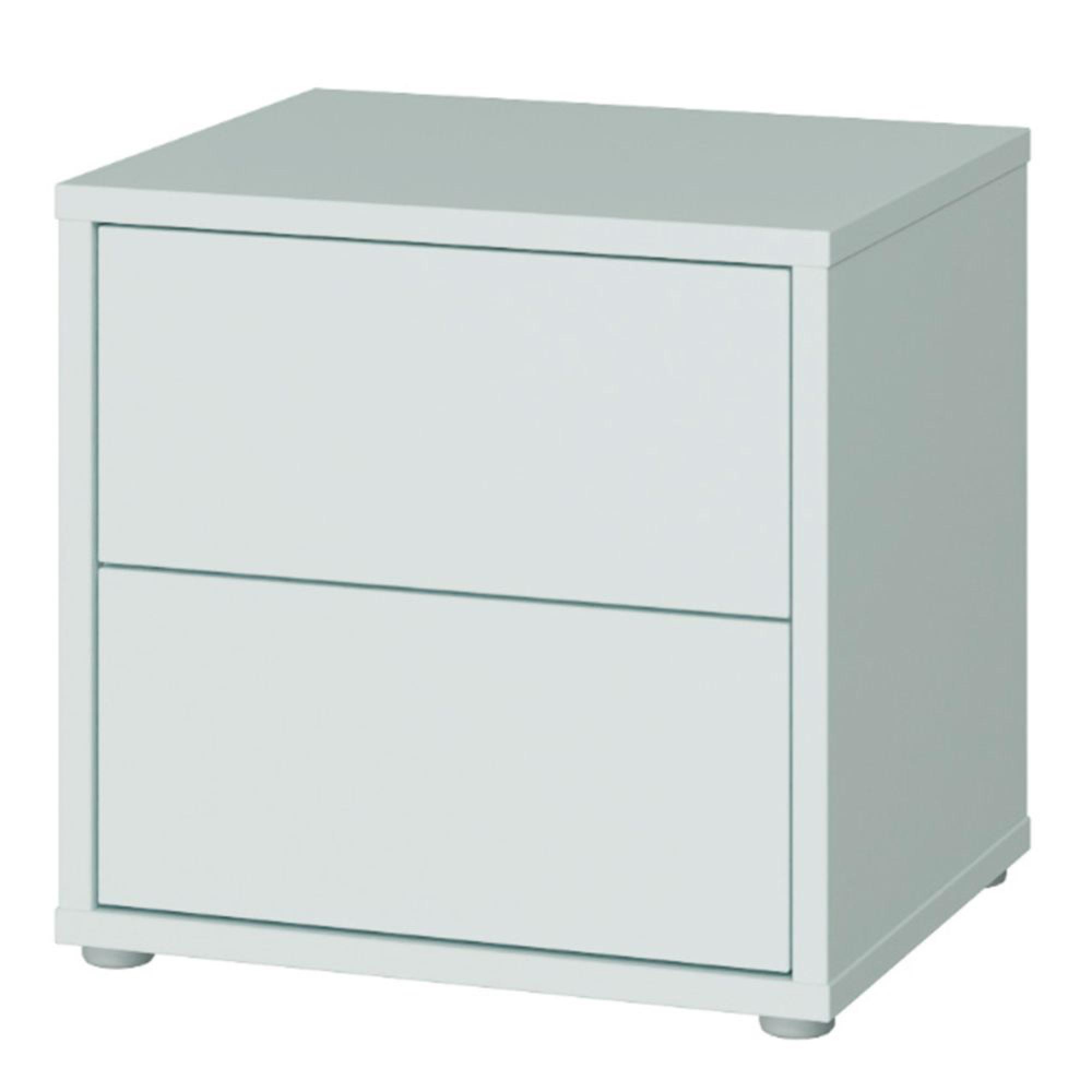 Alice Springs Bedside Cabinet - 2 Drawer - Low - Light Grey
