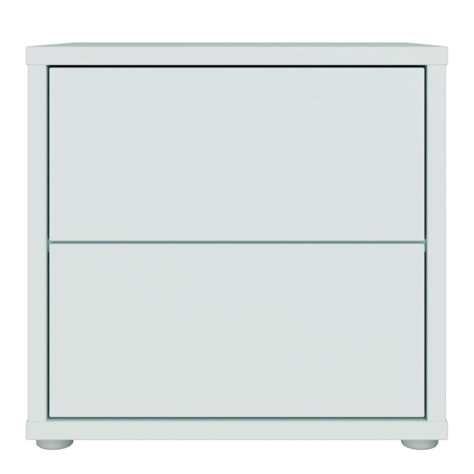 Alice Springs Bedside Cabinet - 2 Drawer - Low - Light Grey