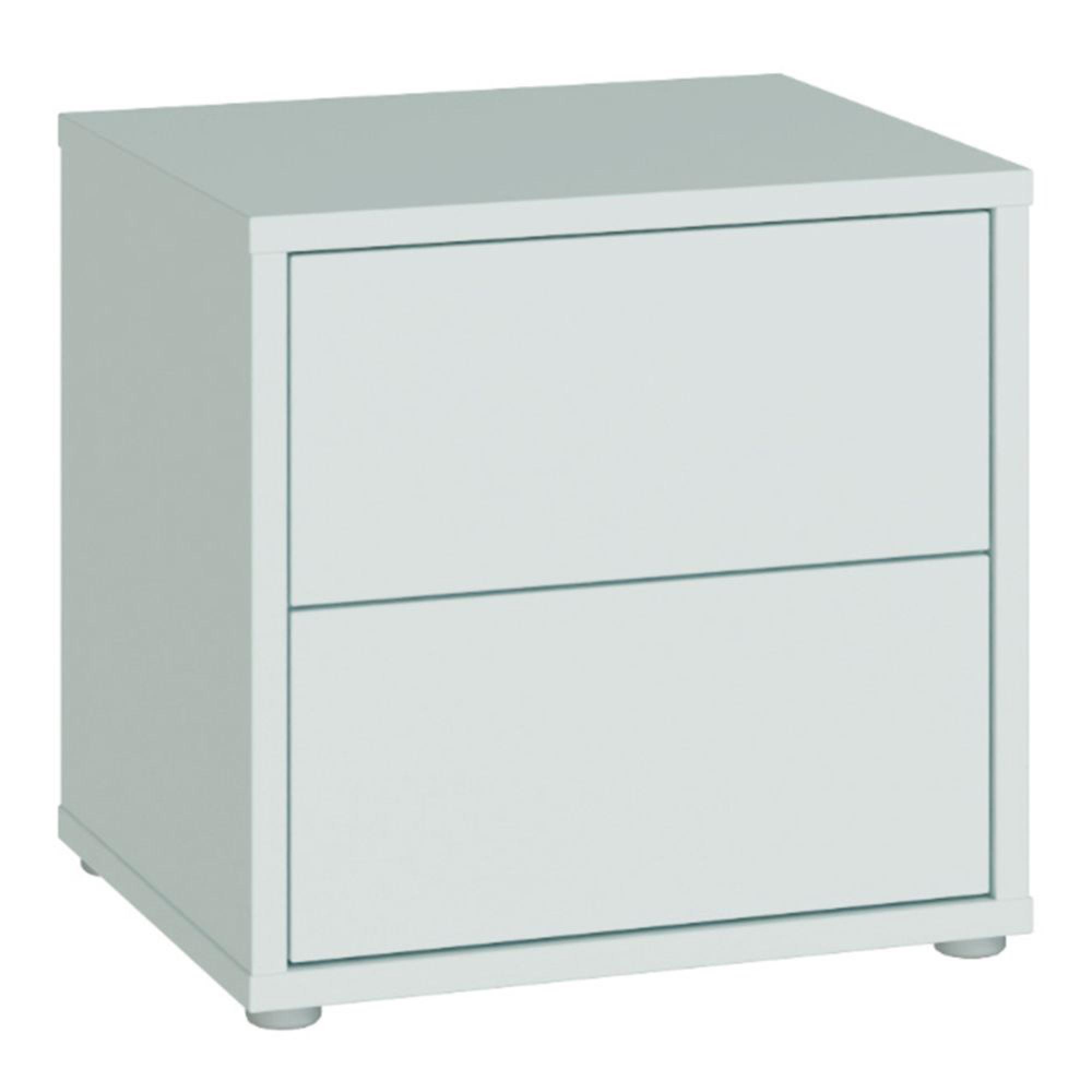 Alice Springs Bedside Cabinet - 2 Drawer - Low - Light Grey