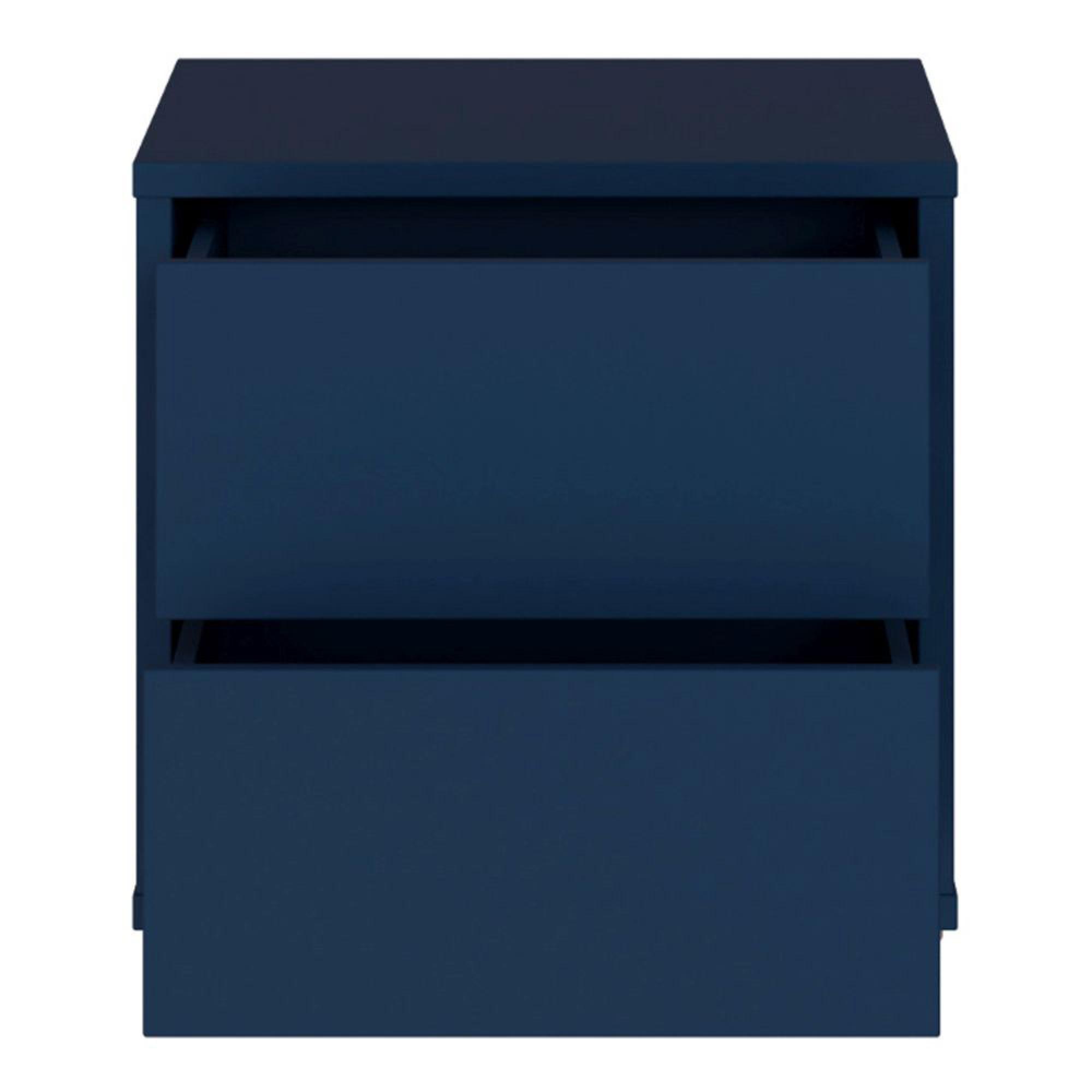 Alice Springs Bedside Cabinet - 2 Drawer - Low - Night Blue
