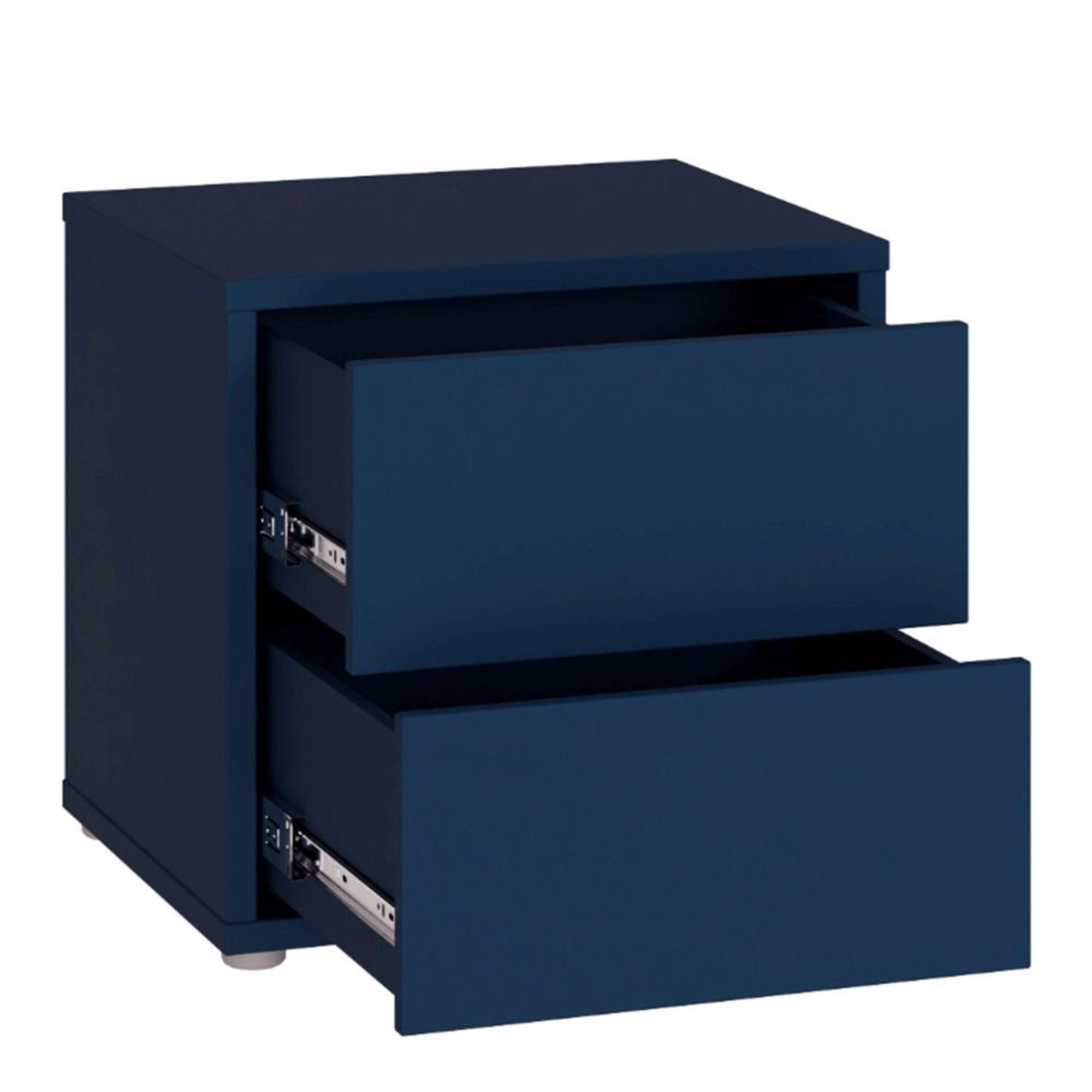 Alice Springs Bedside Cabinet - 2 Drawer - Low - Night Blue