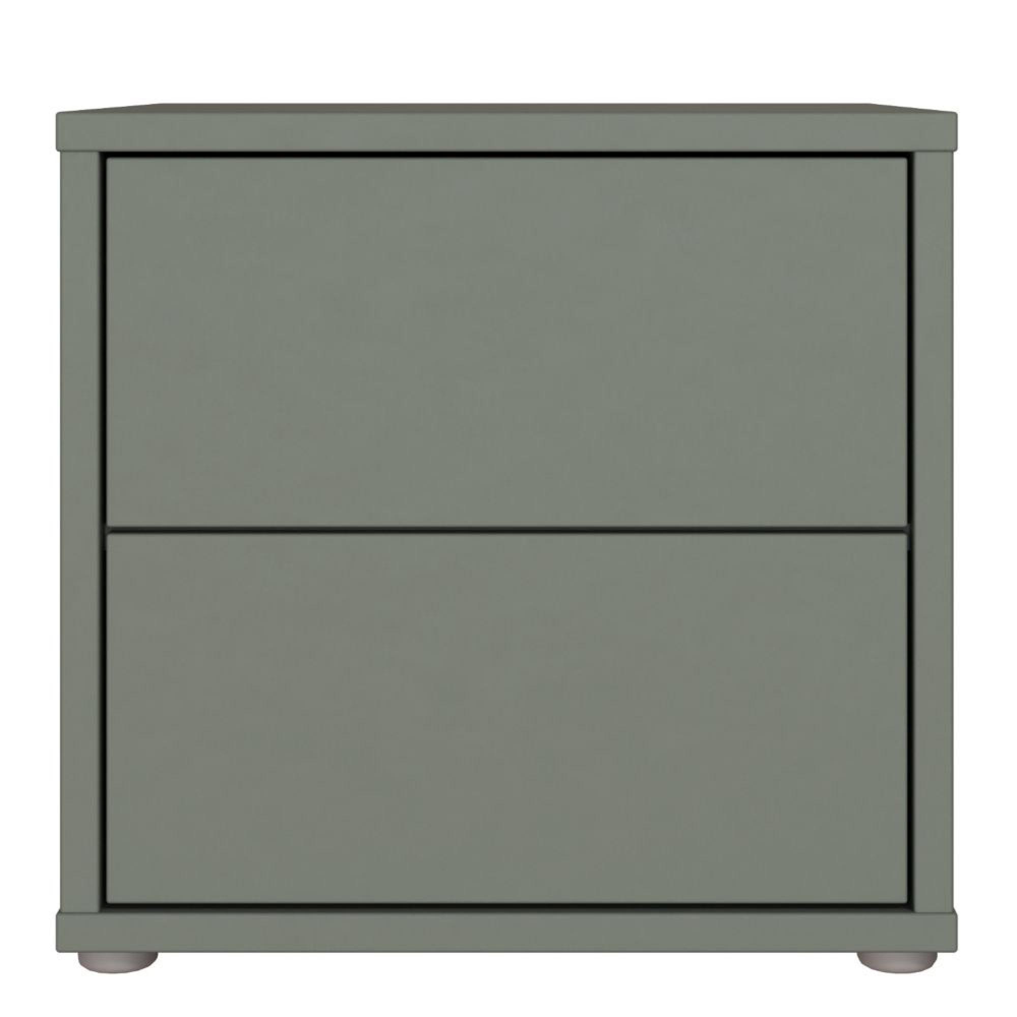 Alice Springs Bedside Cabinet - 2 Drawer - Low - Sage Green