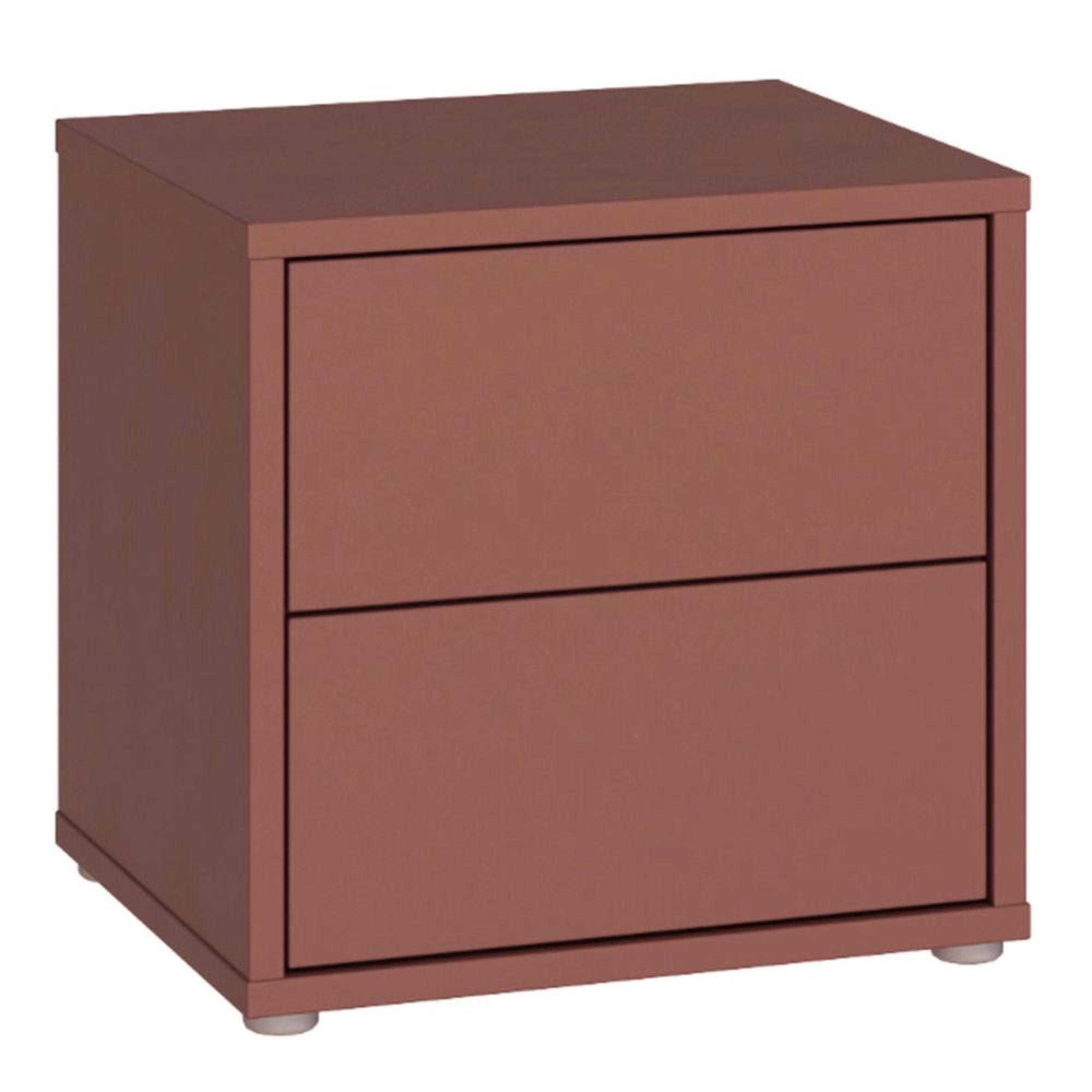 Alice Springs Bedside Cabinet - 2 Drawer - Low - Terracotta