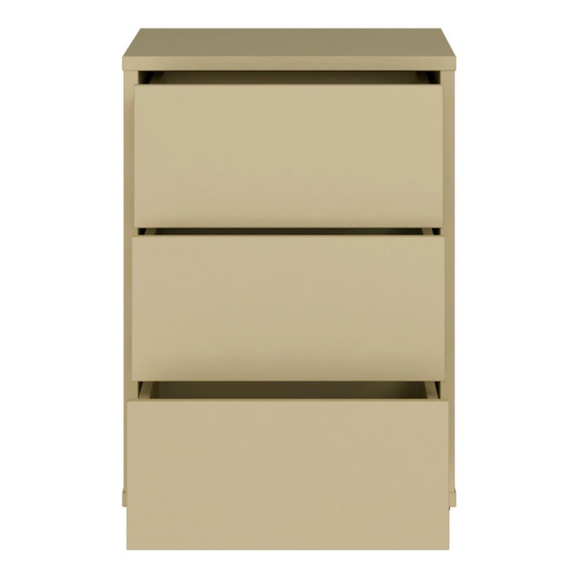 Alice Springs Bedside Cabinet - 3 Drawer - Butter Yellow