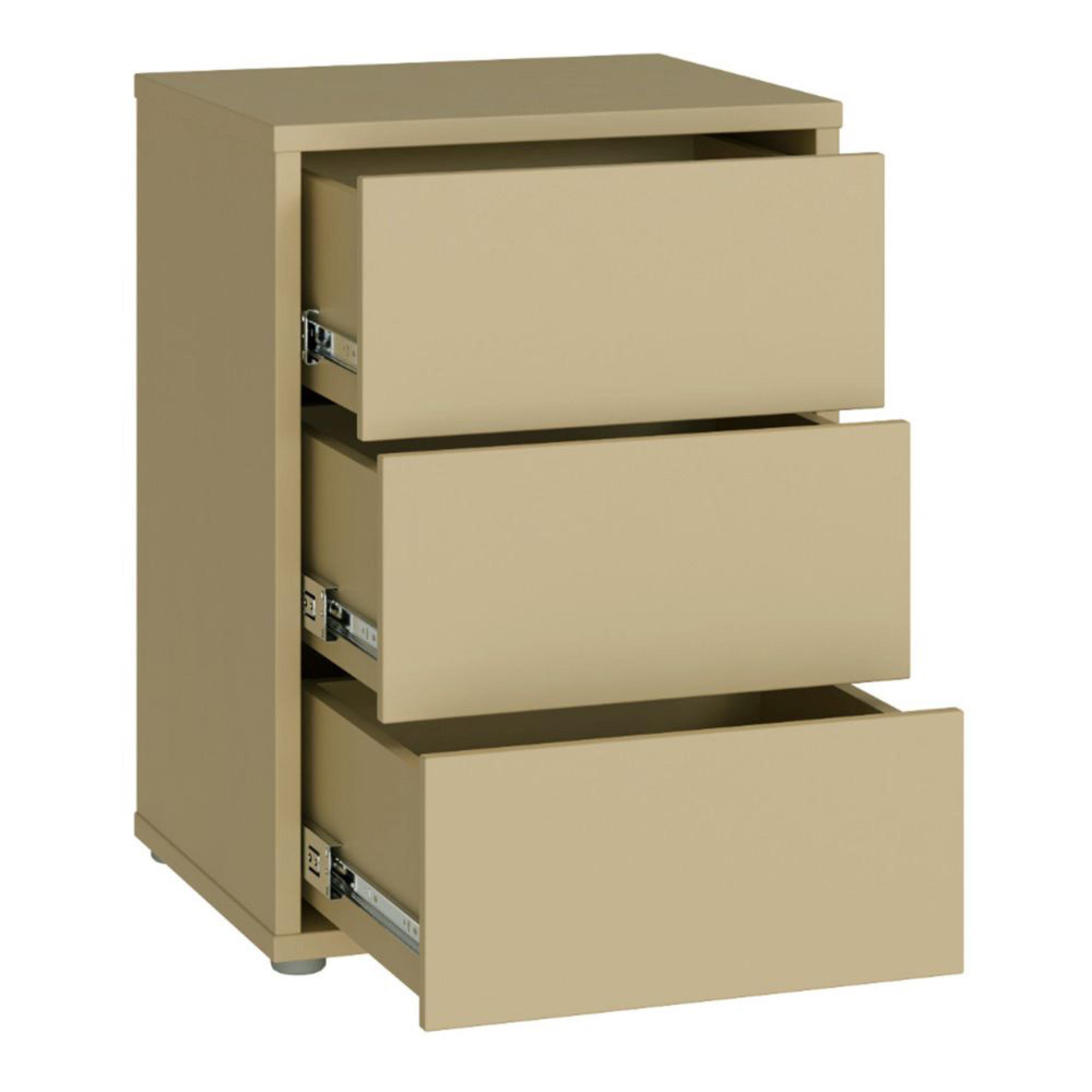 Alice Springs Bedside Cabinet - 3 Drawer - Butter Yellow