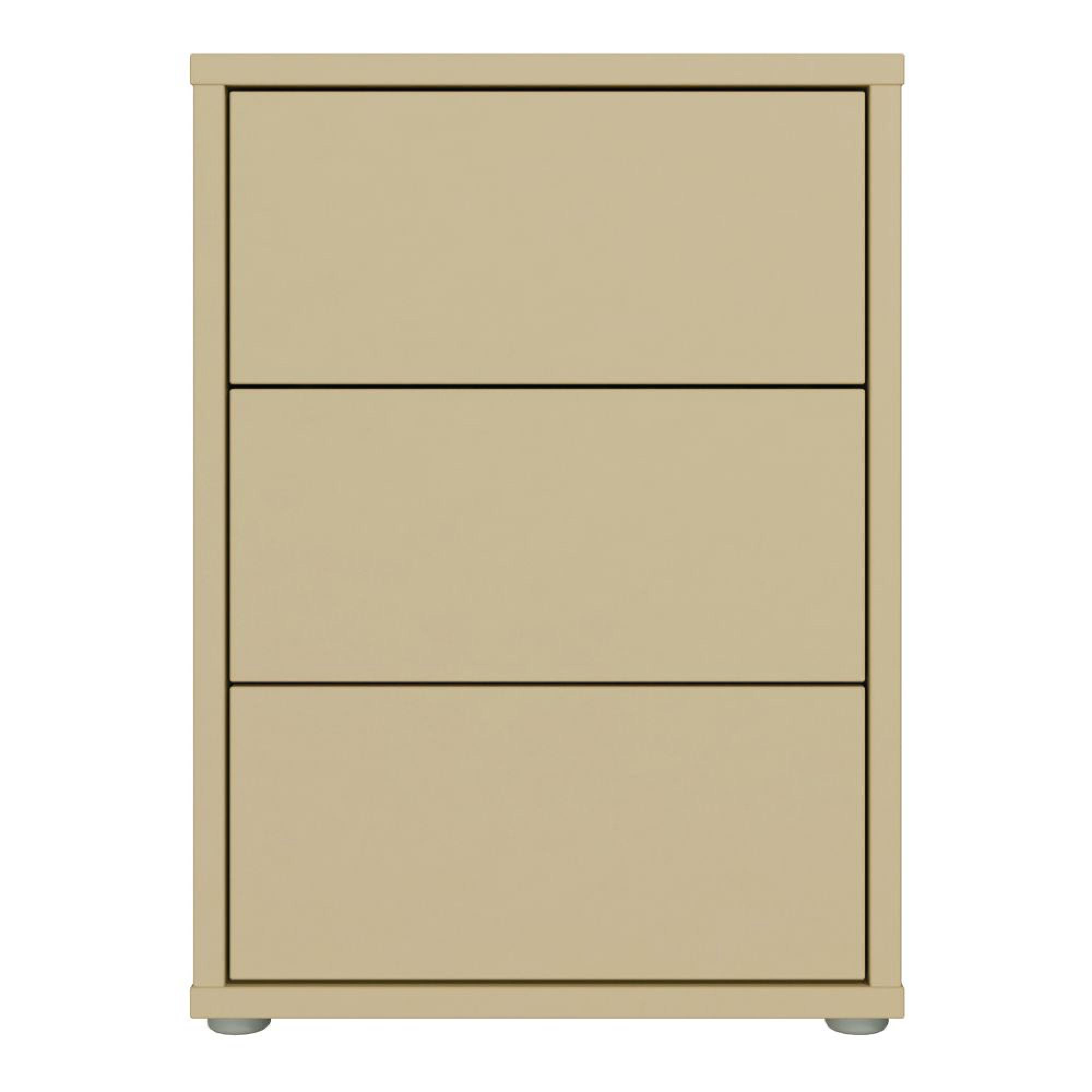 Alice Springs Bedside Cabinet - 3 Drawer - Butter Yellow