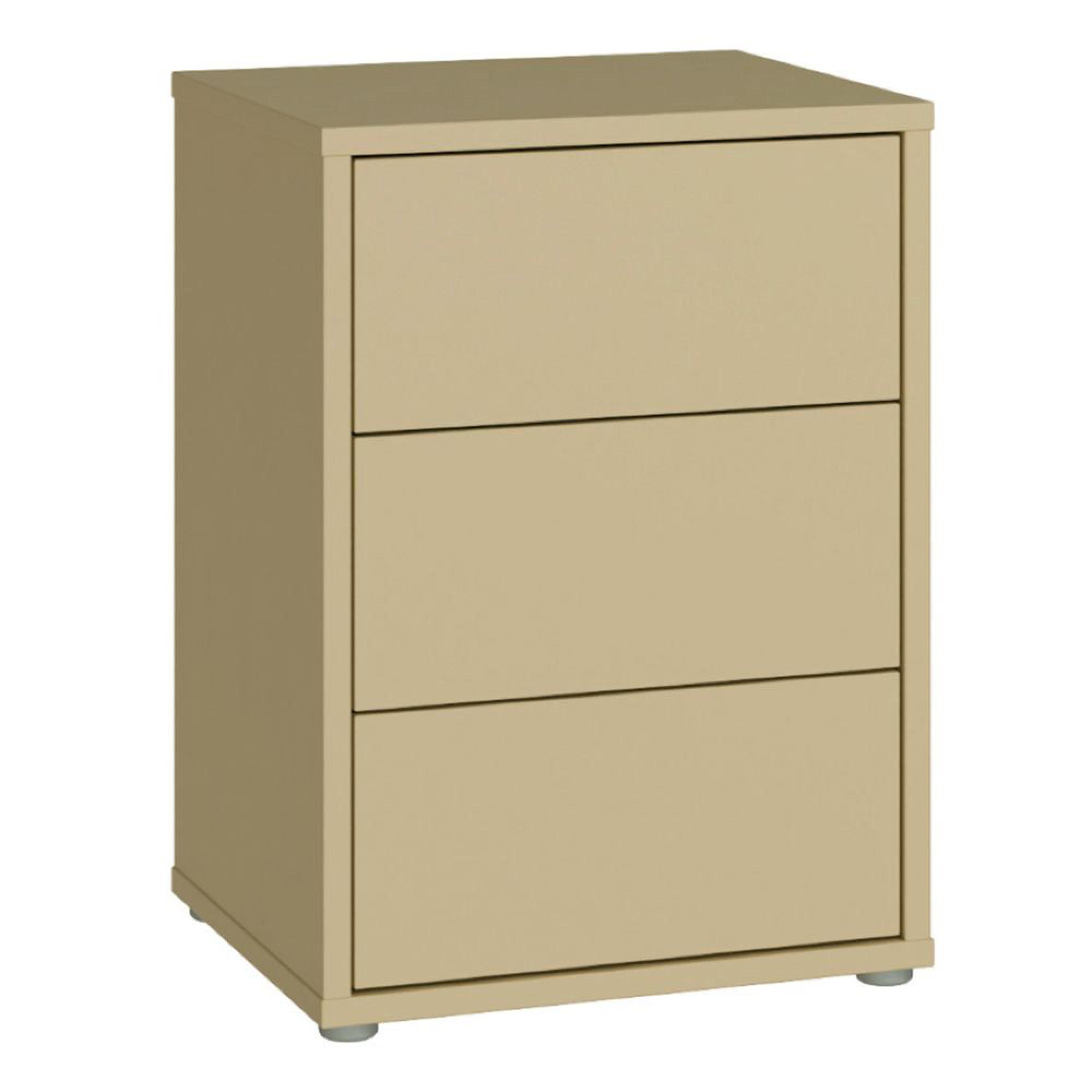 Alice Springs Bedside Cabinet - 3 Drawer - Butter Yellow
