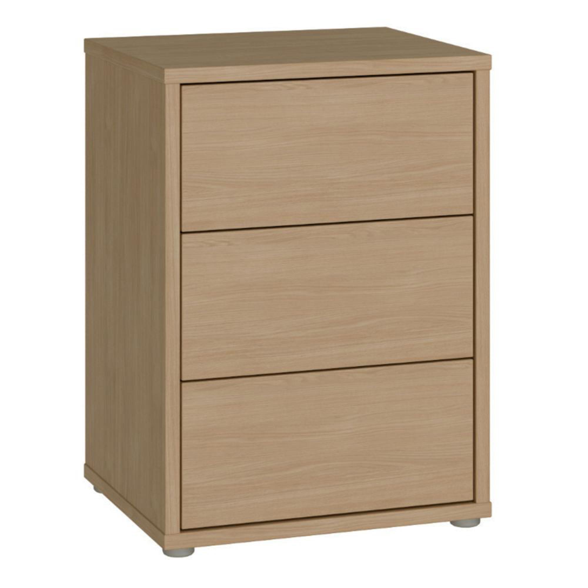 Alice Springs Bedside Cabinet - 3 Drawer - Elegancia Oak