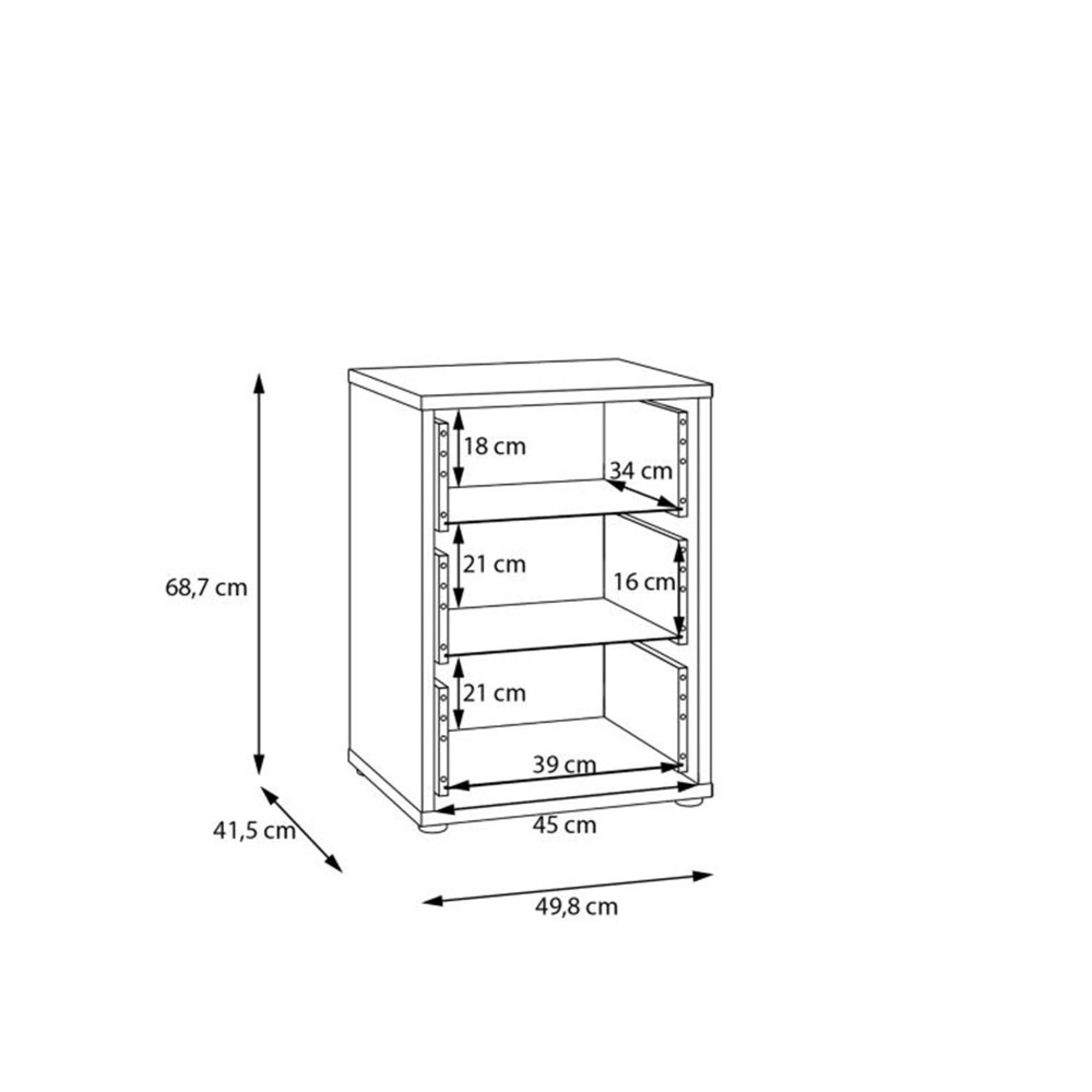 Alice Springs Bedside Cabinet - 3 Drawer - Elegancia Oak