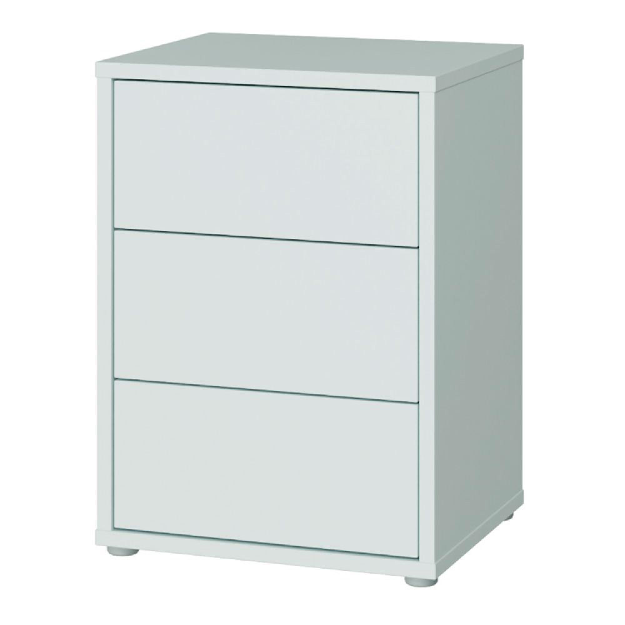 Alice Springs Bedside Cabinet - 3 Drawer - Light Grey