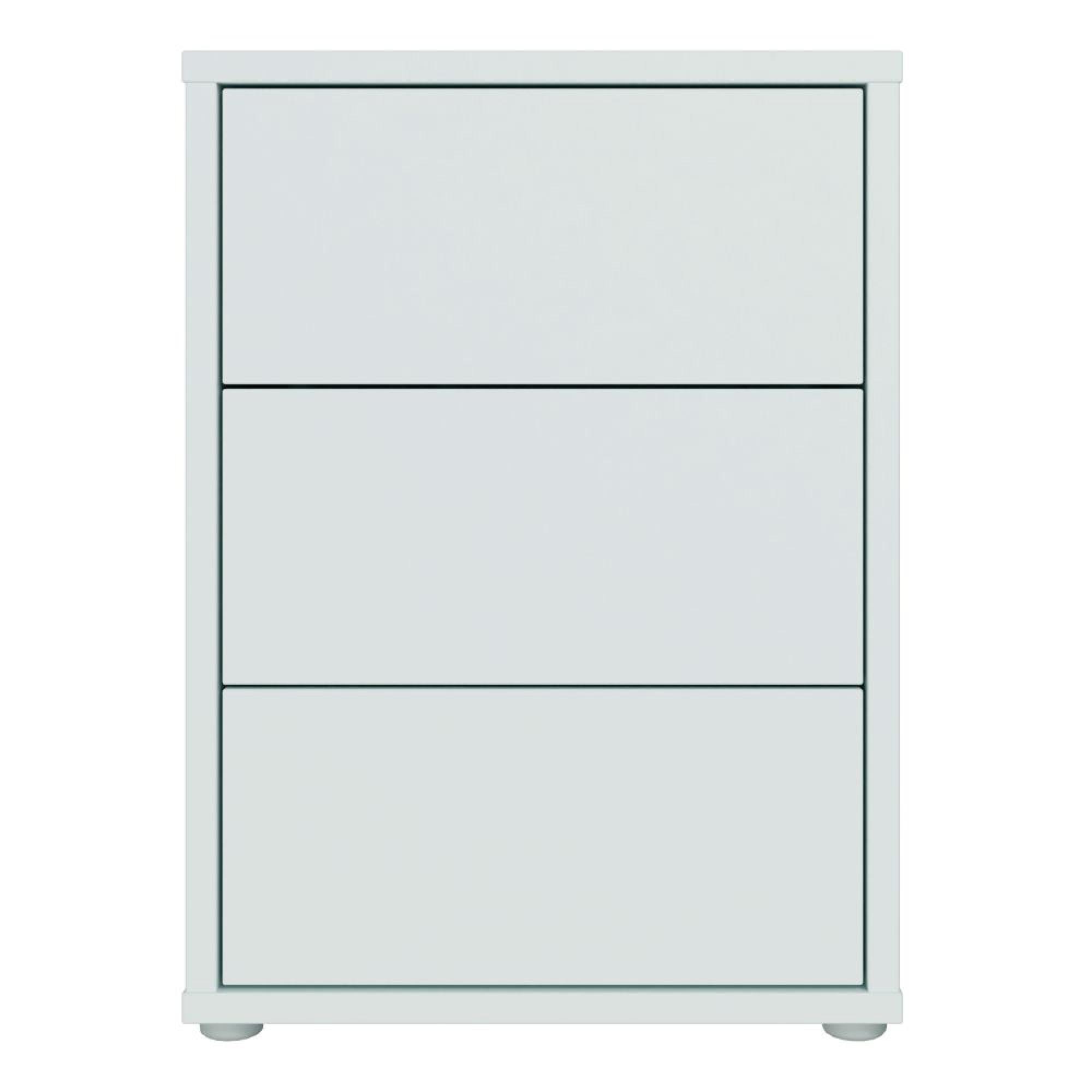 Alice Springs Bedside Cabinet - 3 Drawer - Light Grey
