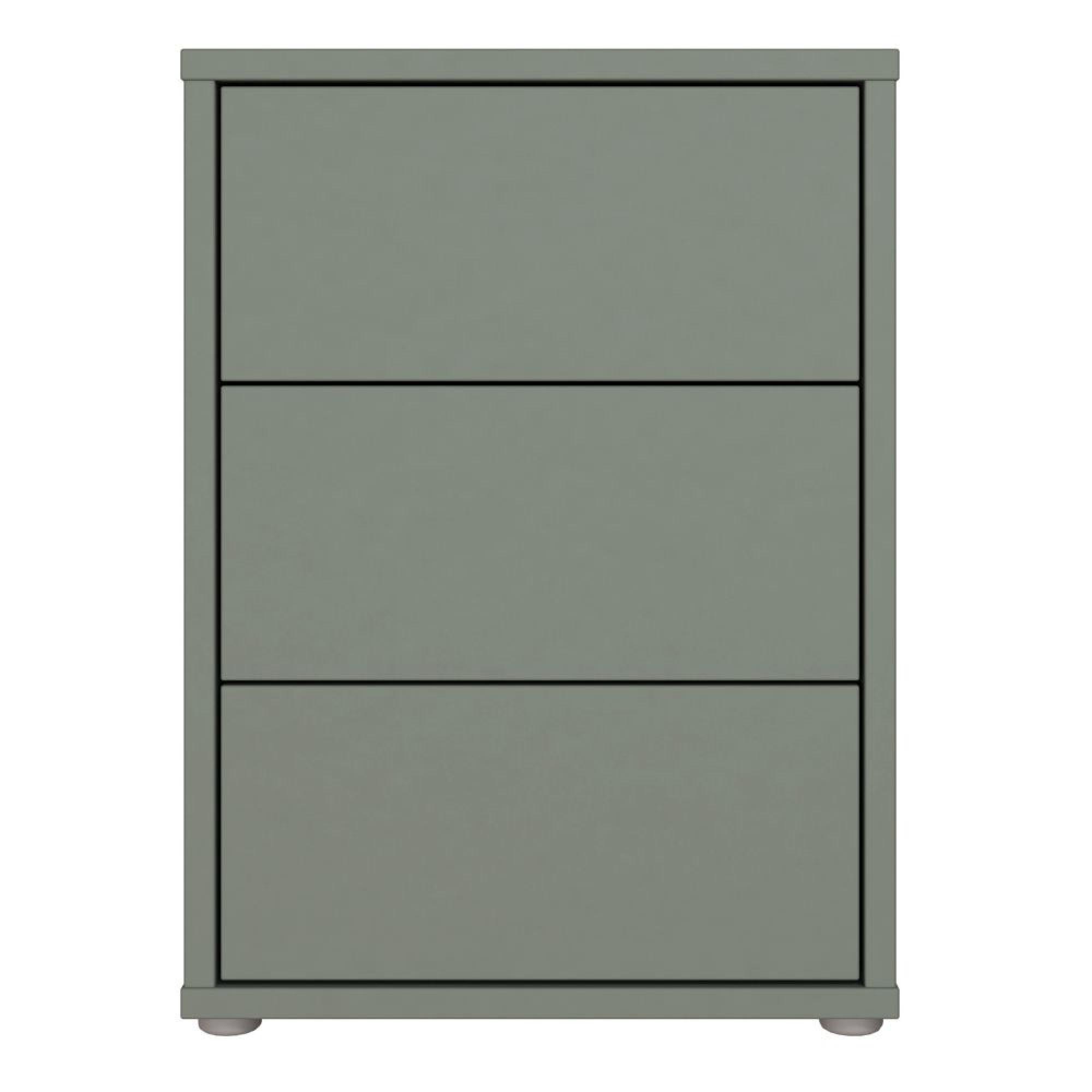 Alice Springs Bedside Cabinet - 3 Drawer - Sage Green