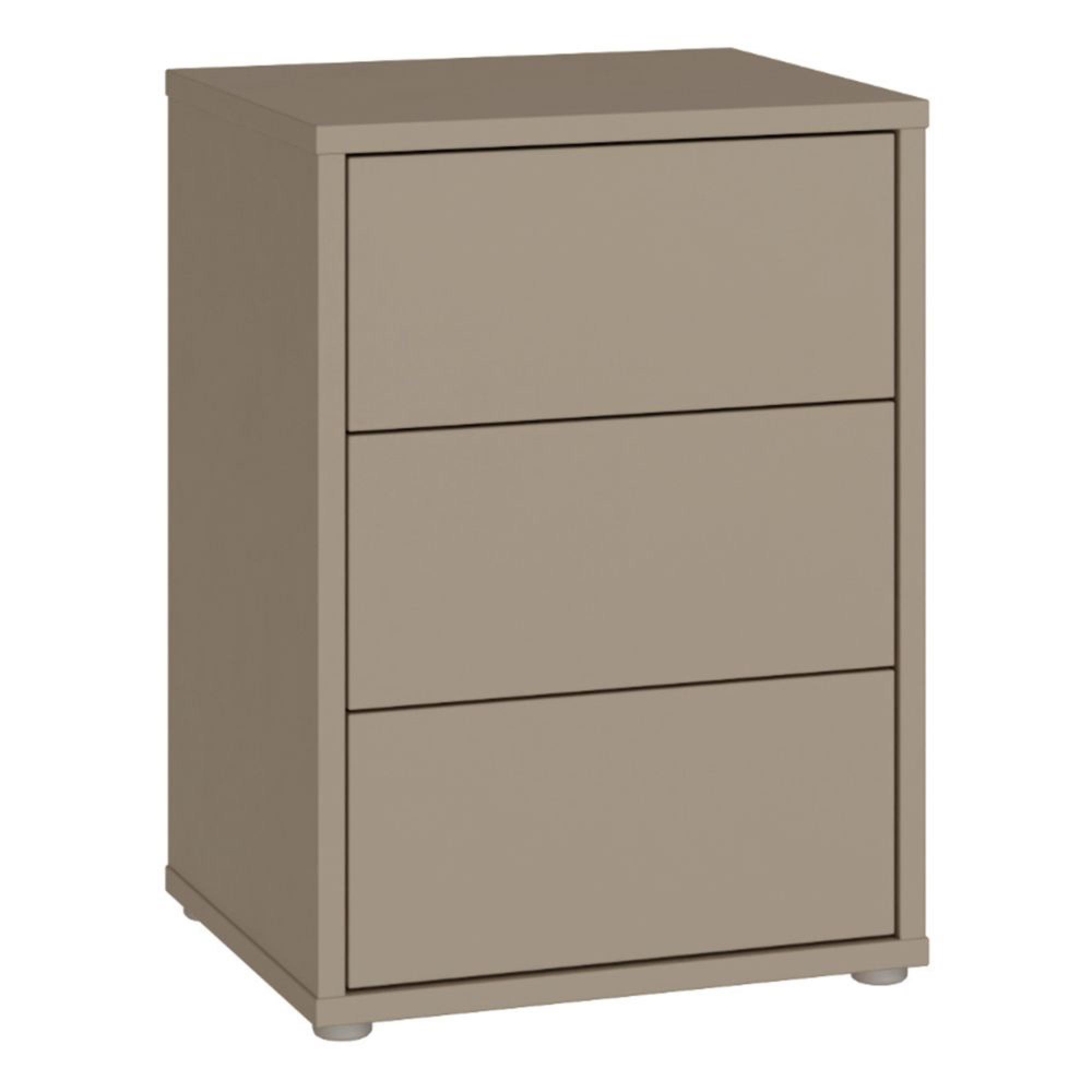Alice Springs Bedside Cabinet - 3 Drawer - Taupe