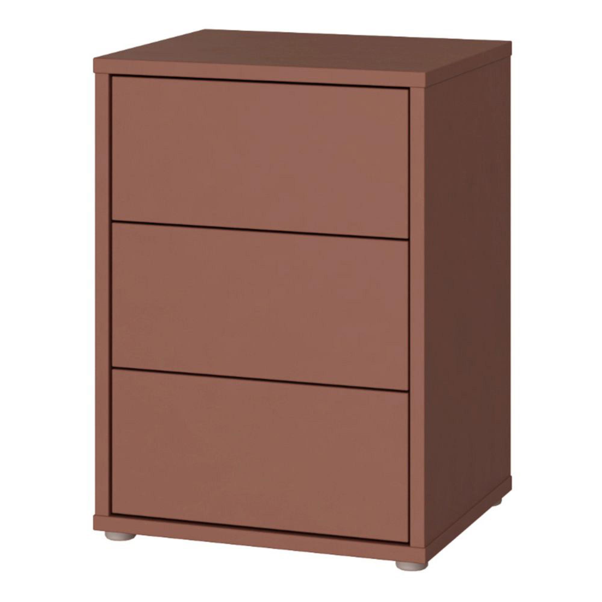 Alice Springs Bedside Cabinet - 3 Drawer - Terracotta