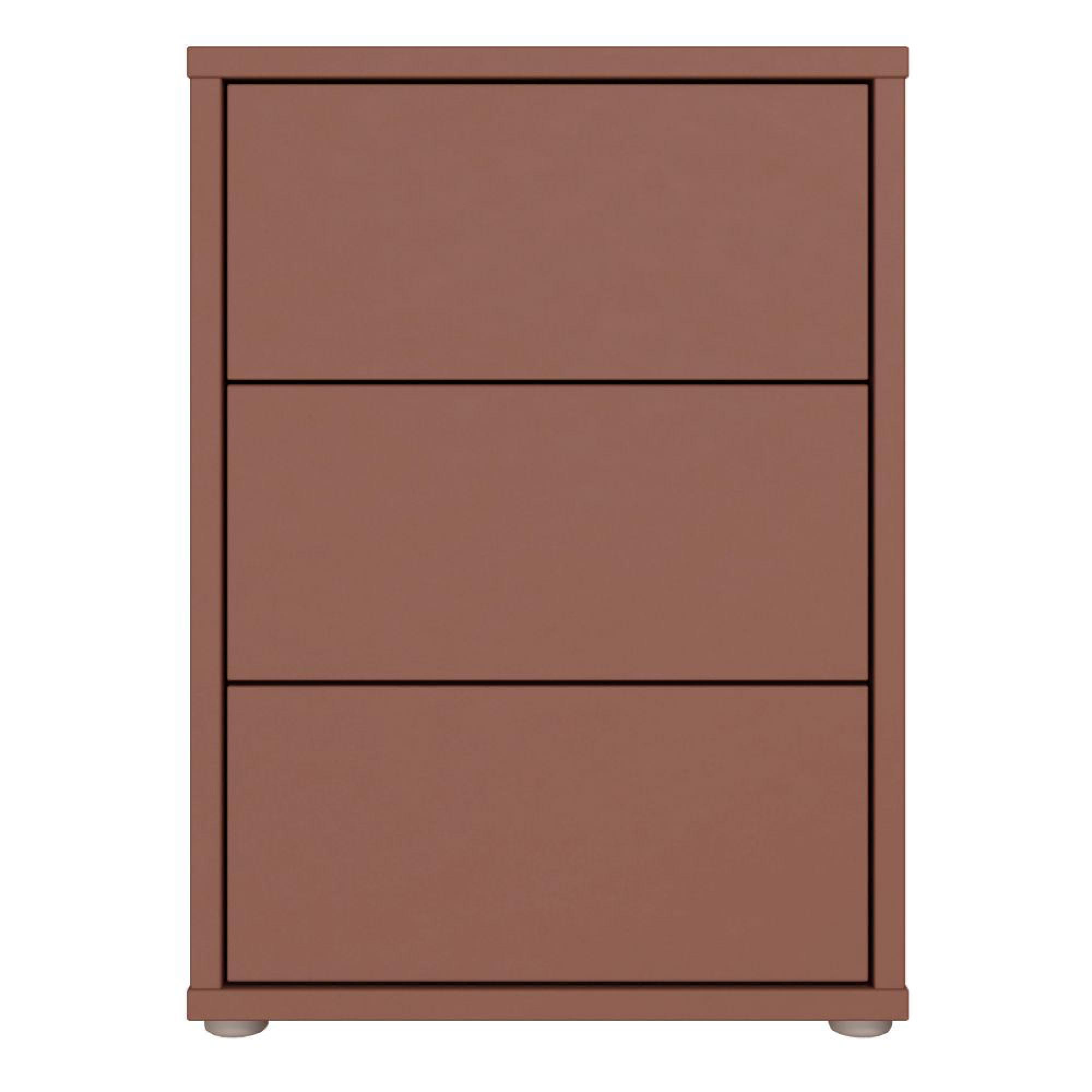 Alice Springs Bedside Cabinet - 3 Drawer - Terracotta