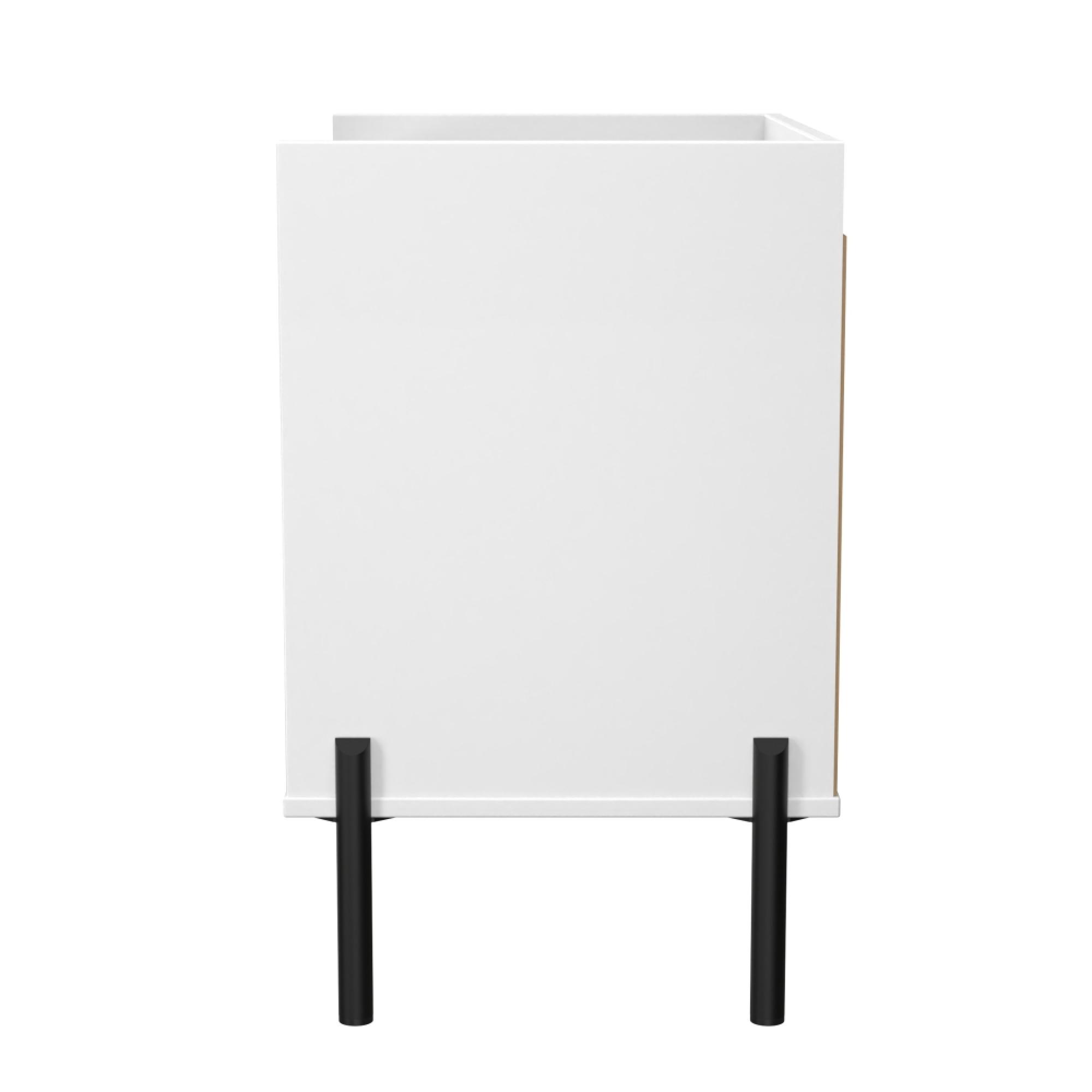 Osaka Bedside Cabinet - 2 Drawer - Midi - White Matt Fluted