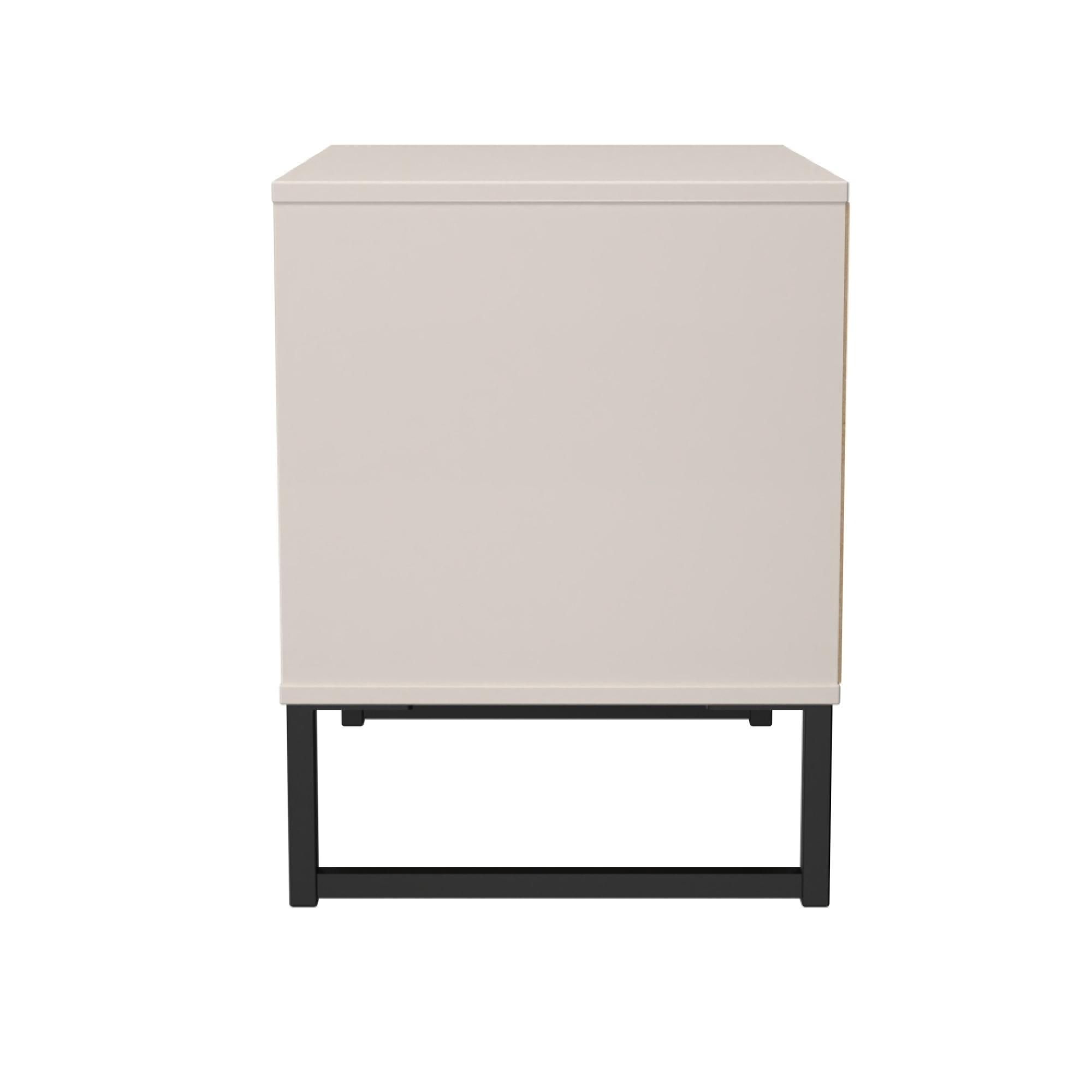 Harlequin Bedside Cabinet - 2 Drawer - Midi - with Hairpin Legs - Kashmir Matt