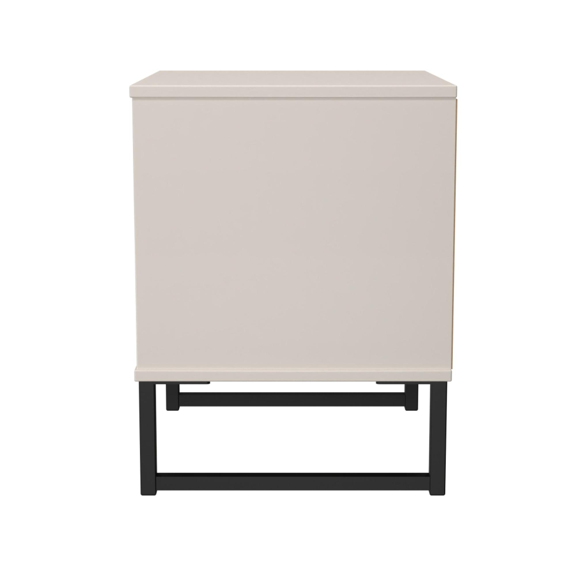 Harlequin Bedside Cabinet - 2 Drawer - with Hairpin Legs - Kashmir Matt