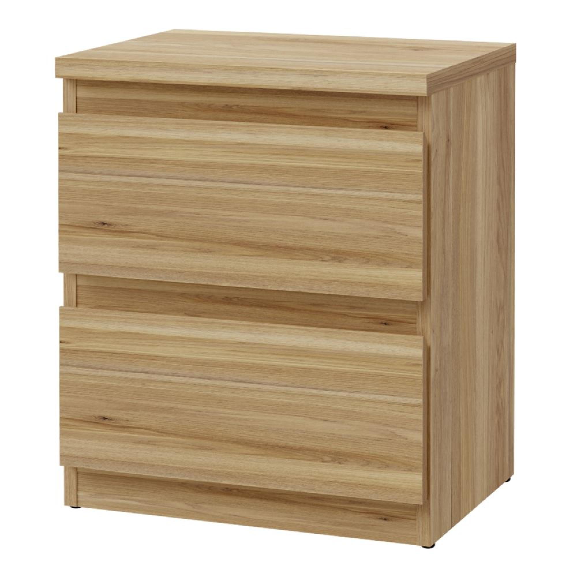 Edmore Bedside Cabinet - 2 Drawer - Light Oak