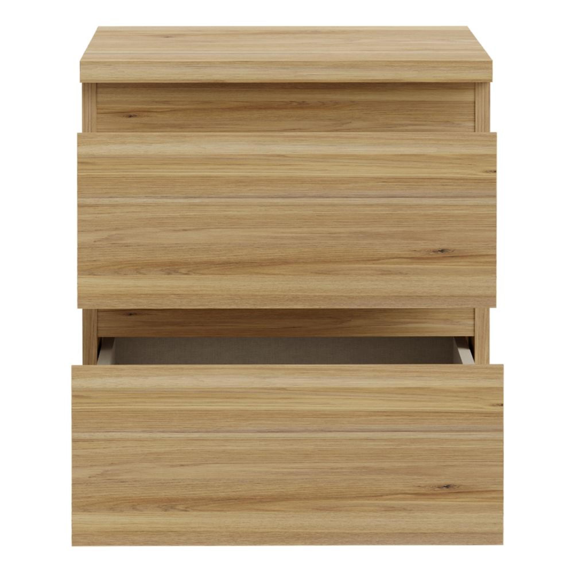 Edmore Bedside Cabinet - 2 Drawer - Light Oak