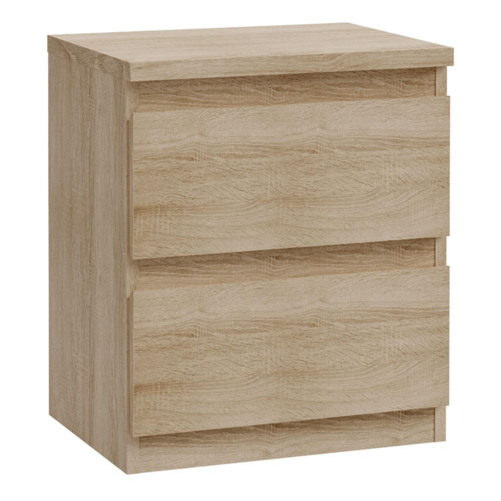Edmore Bedside Cabinet - 2 Drawer - Sonoma Oak