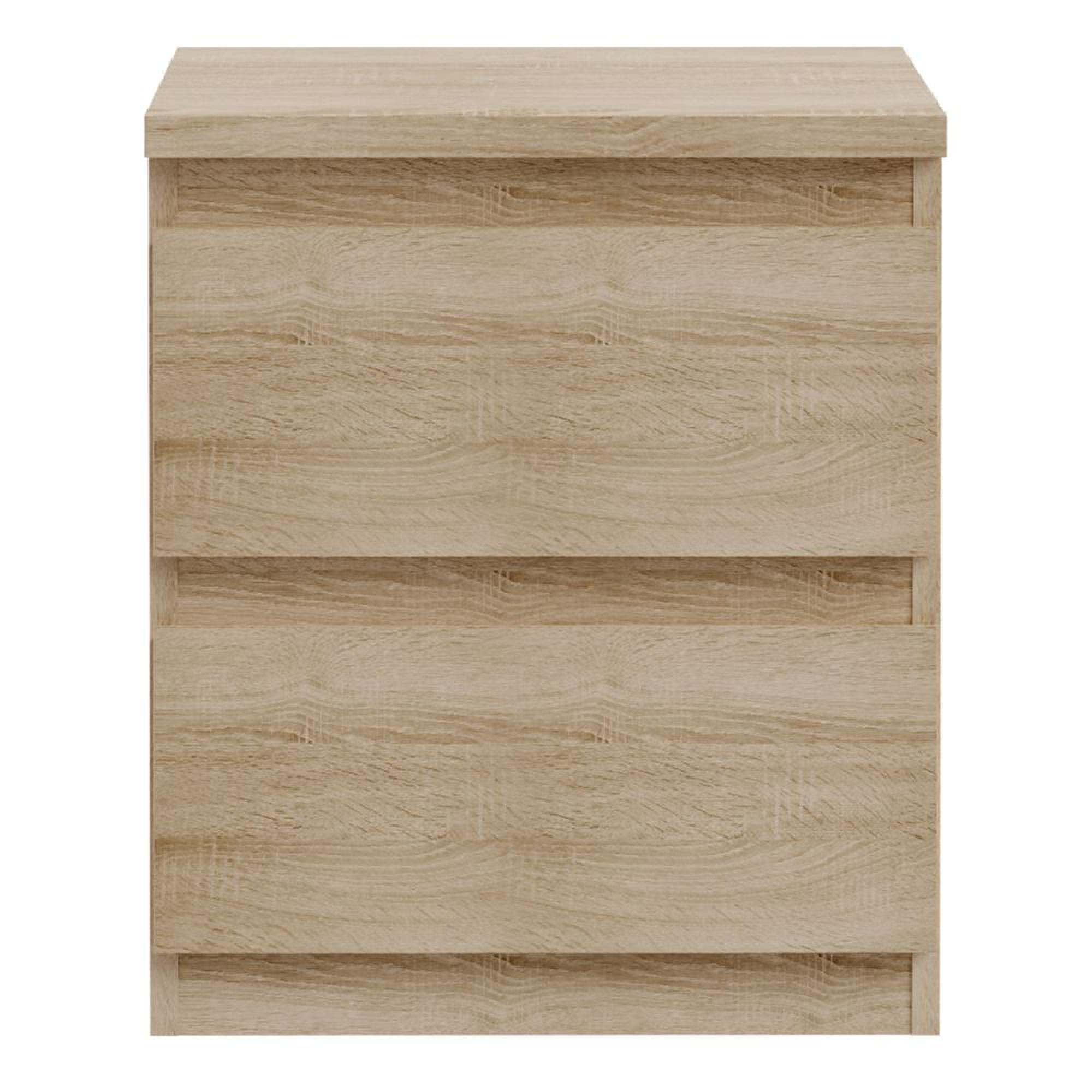 Edmore Bedside Cabinet - 2 Drawer - Sonoma Oak