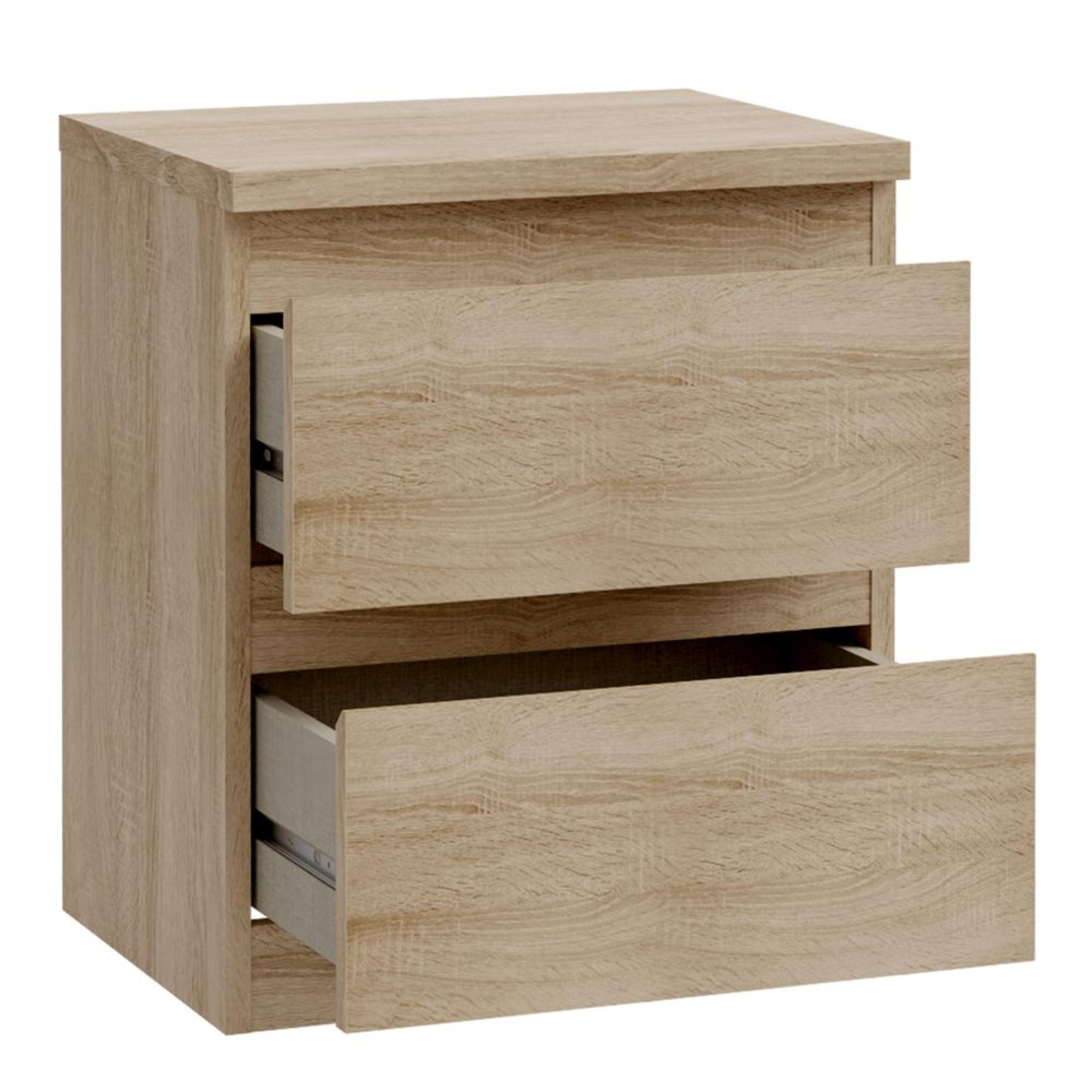 Edmore Bedside Cabinet - 2 Drawer - Sonoma Oak