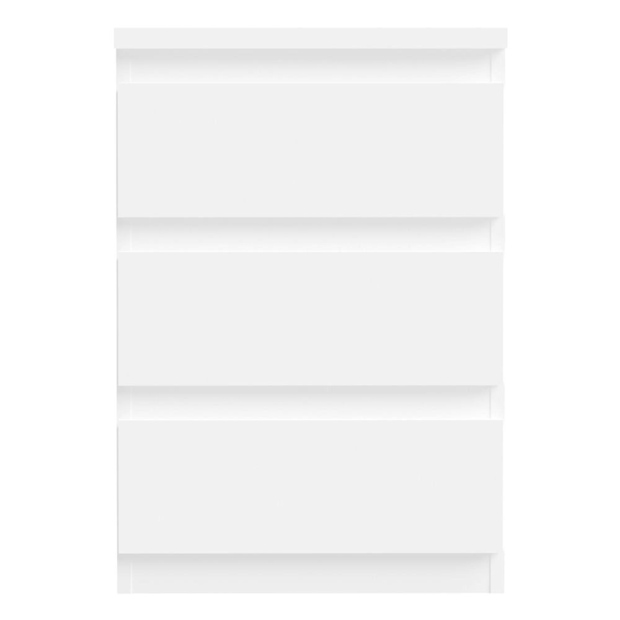 Edmore Bedside Cabinet - 3 Drawer - White