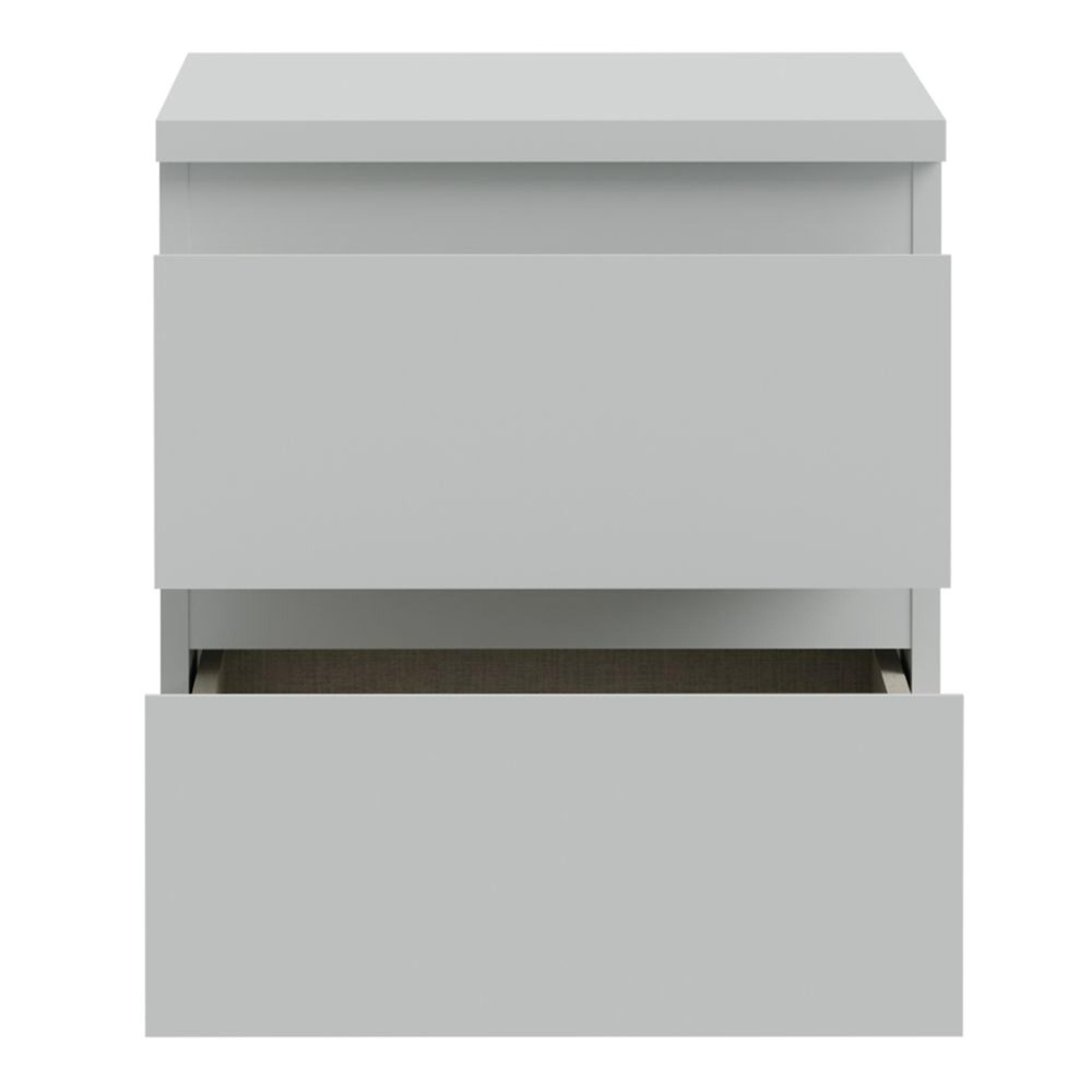 Edmore Bedside Cabinet - 2 Drawer - Light Grey