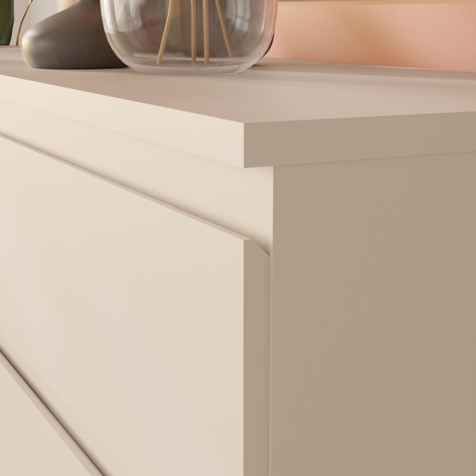 Edmore Bedside Cabinet - 2 Drawer - Light Grey