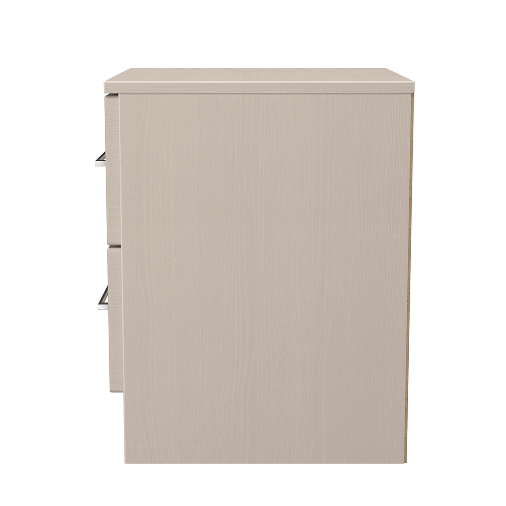 York Bedside Cabinet - 2 Drawer - Cashmere