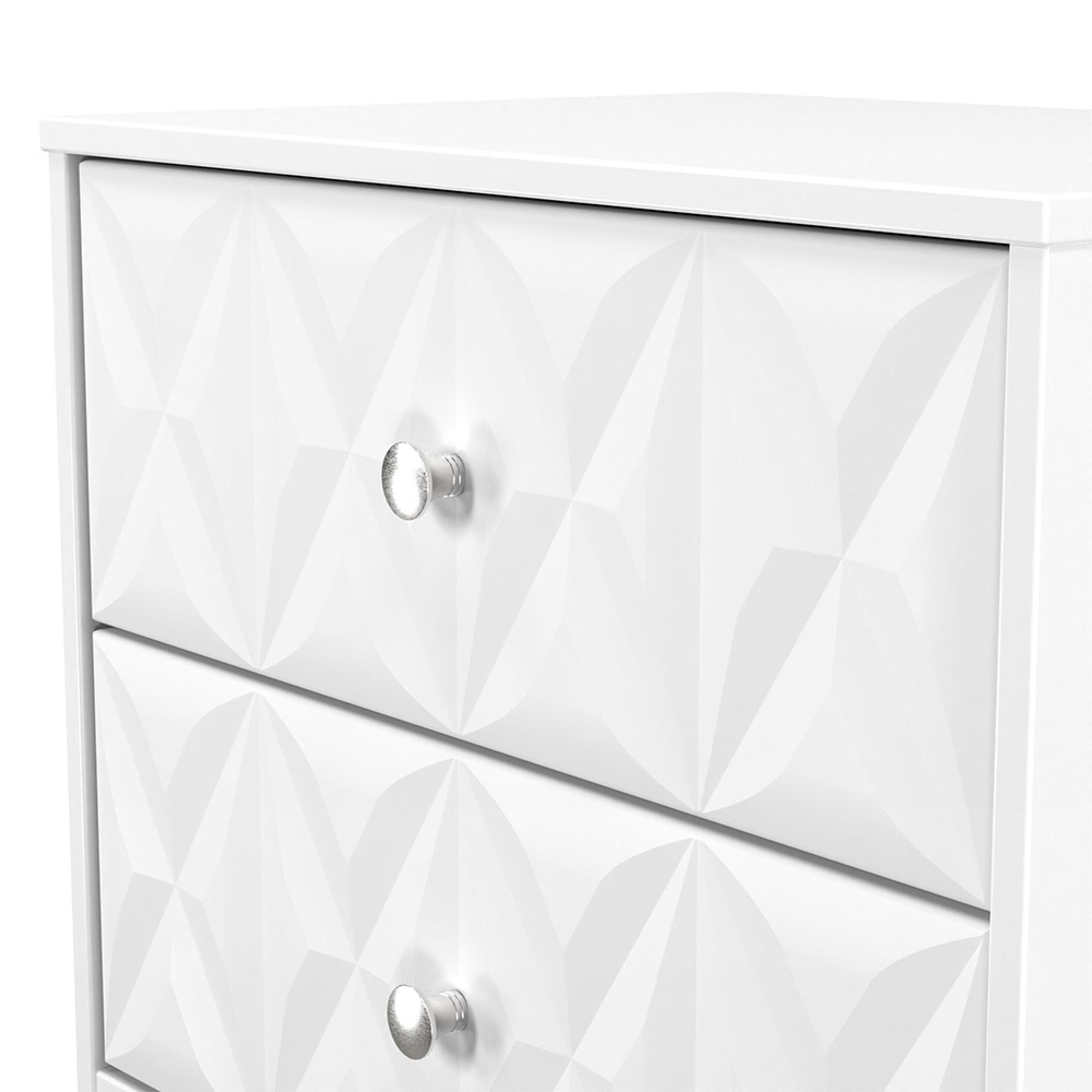 San Jose Bedside Cabinet - 2 Drawer - White