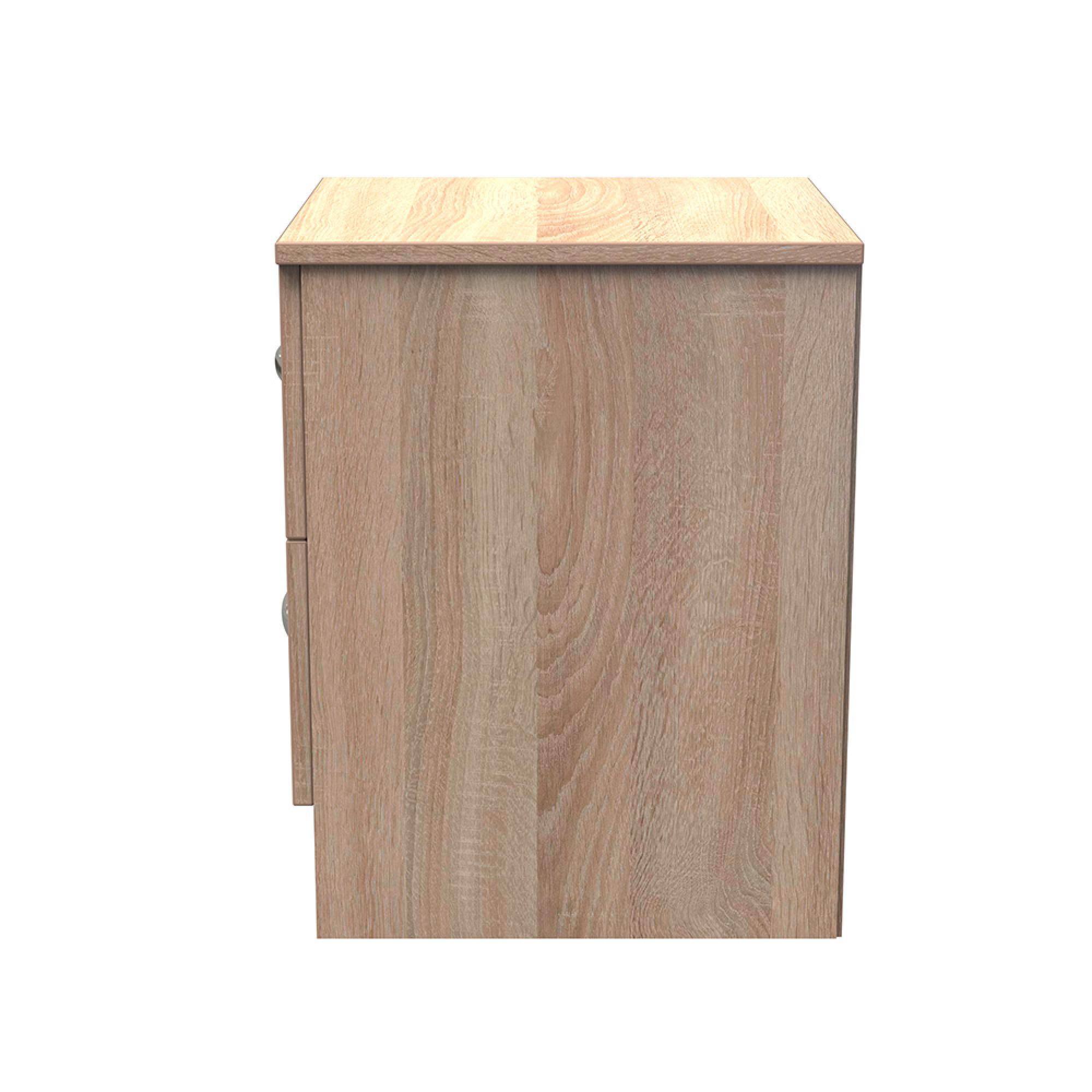 Avon Bedside Cabinet - 2 Drawer - Oak