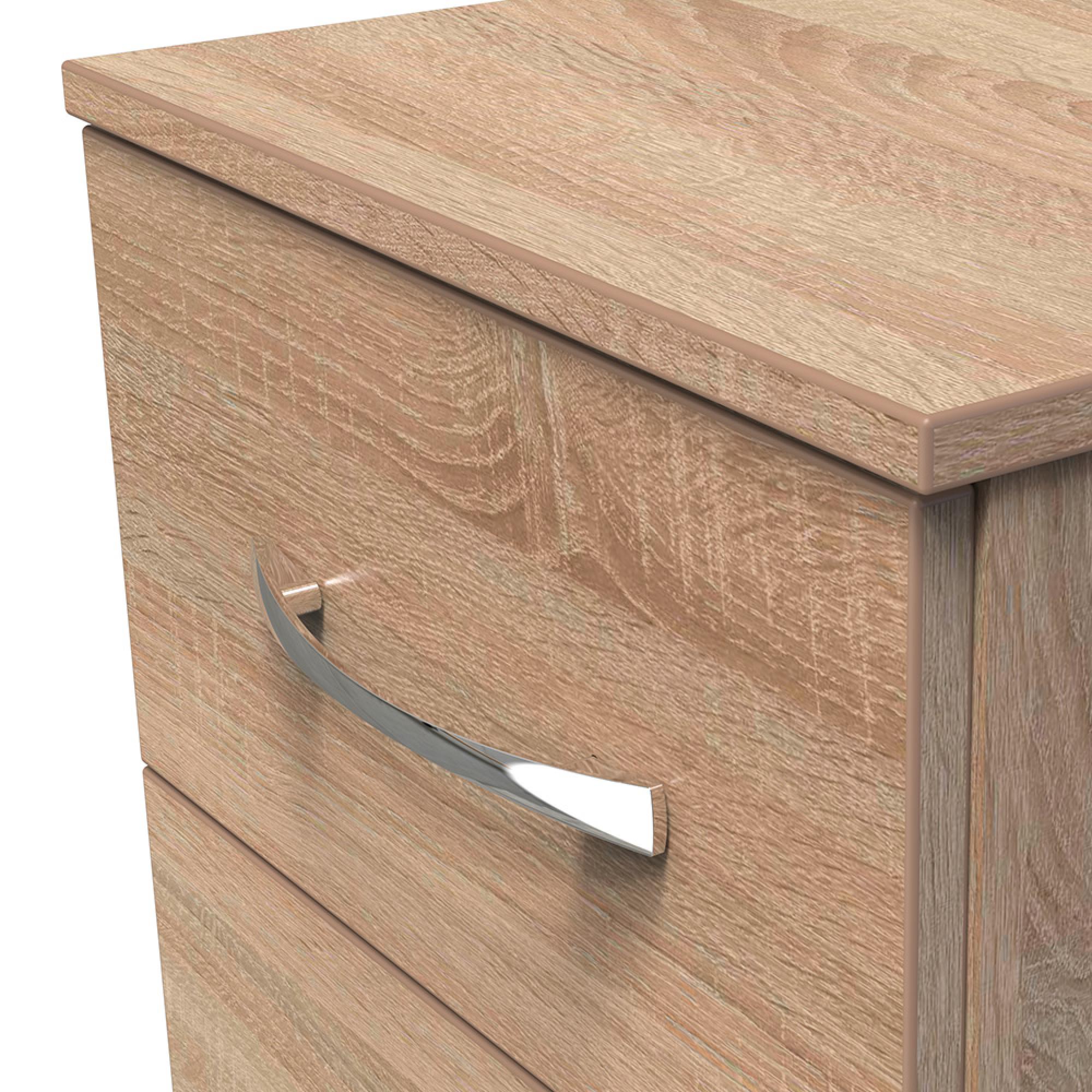 Avon Bedside Cabinet - 3 Drawer - Oak