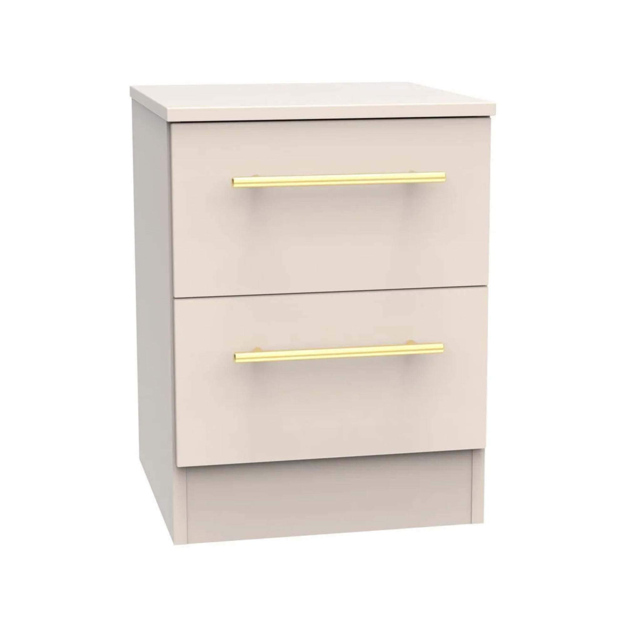 Haworth Bedside Cabinet - 2 Drawer - Cashmere
