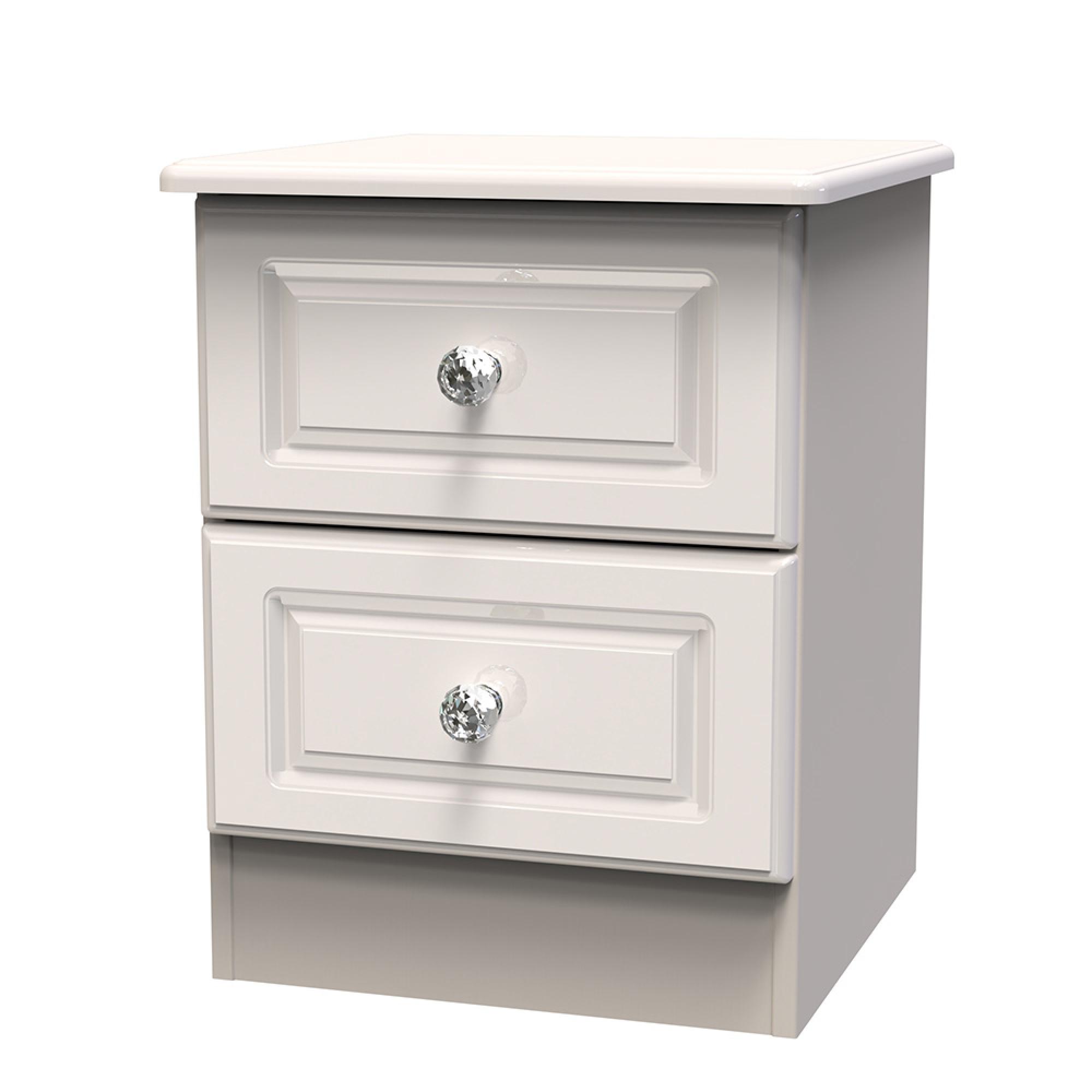 Balmoral Bedside Cabinet - 2 Drawer - Cashmere
